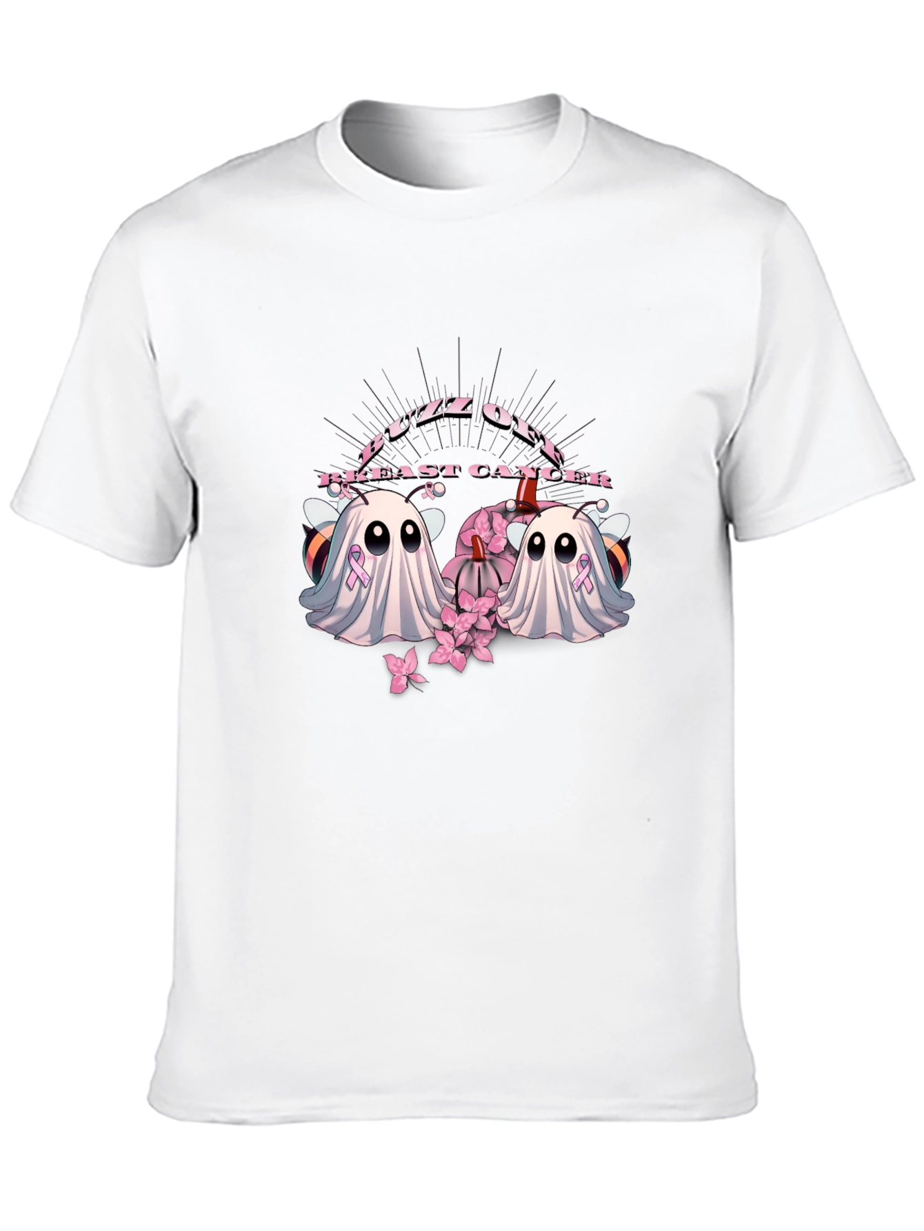 Buzz Off Breast Cancer Ghost T-Shirt