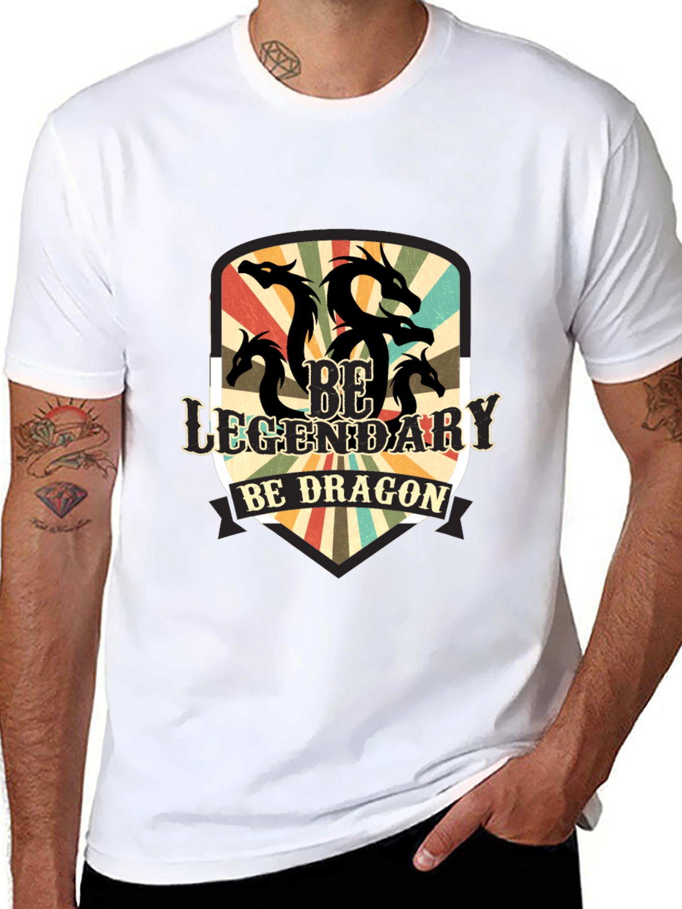 Legendary Dragon Graphic Tee - Black
