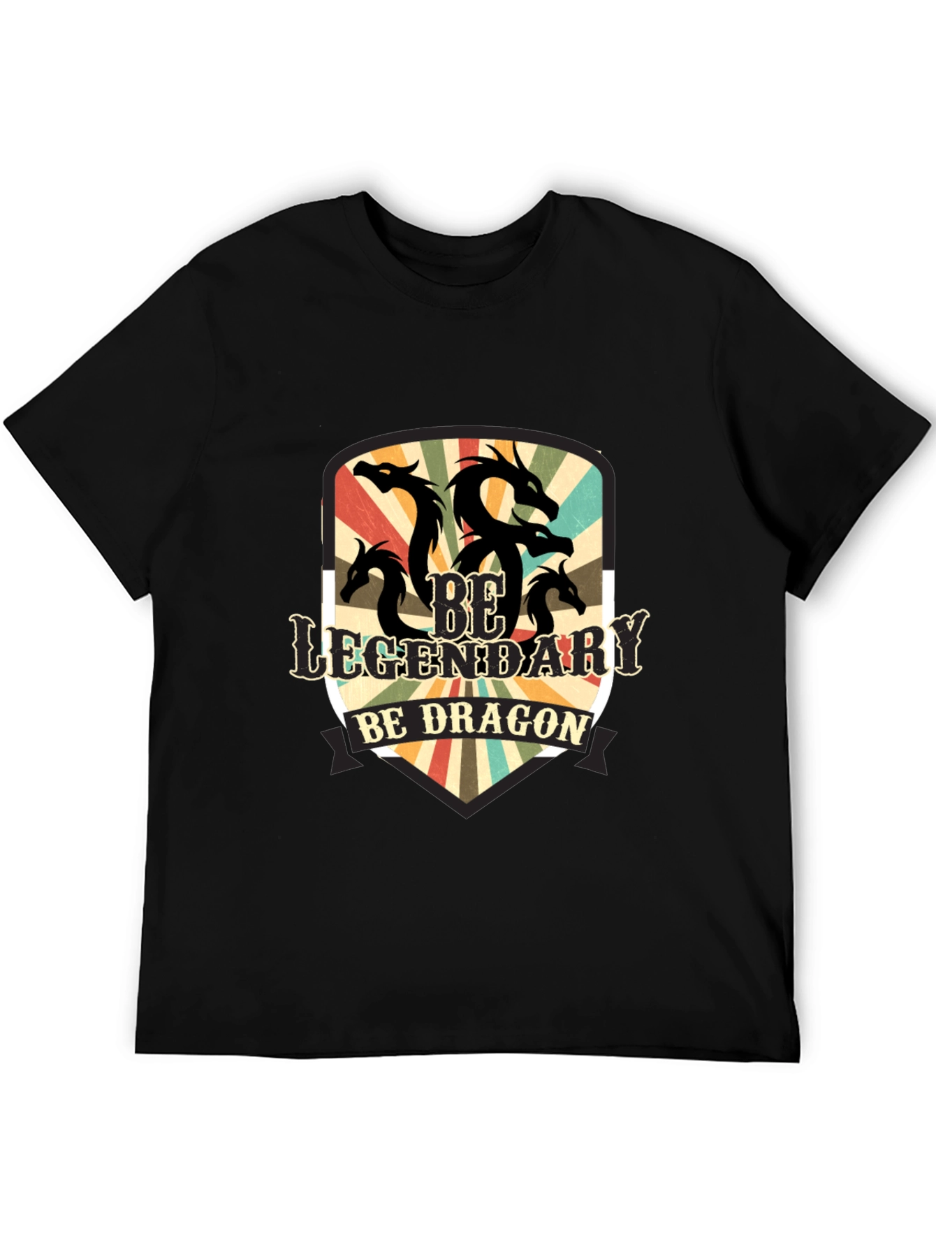 Legendary Dragon Graphic Tee - Black