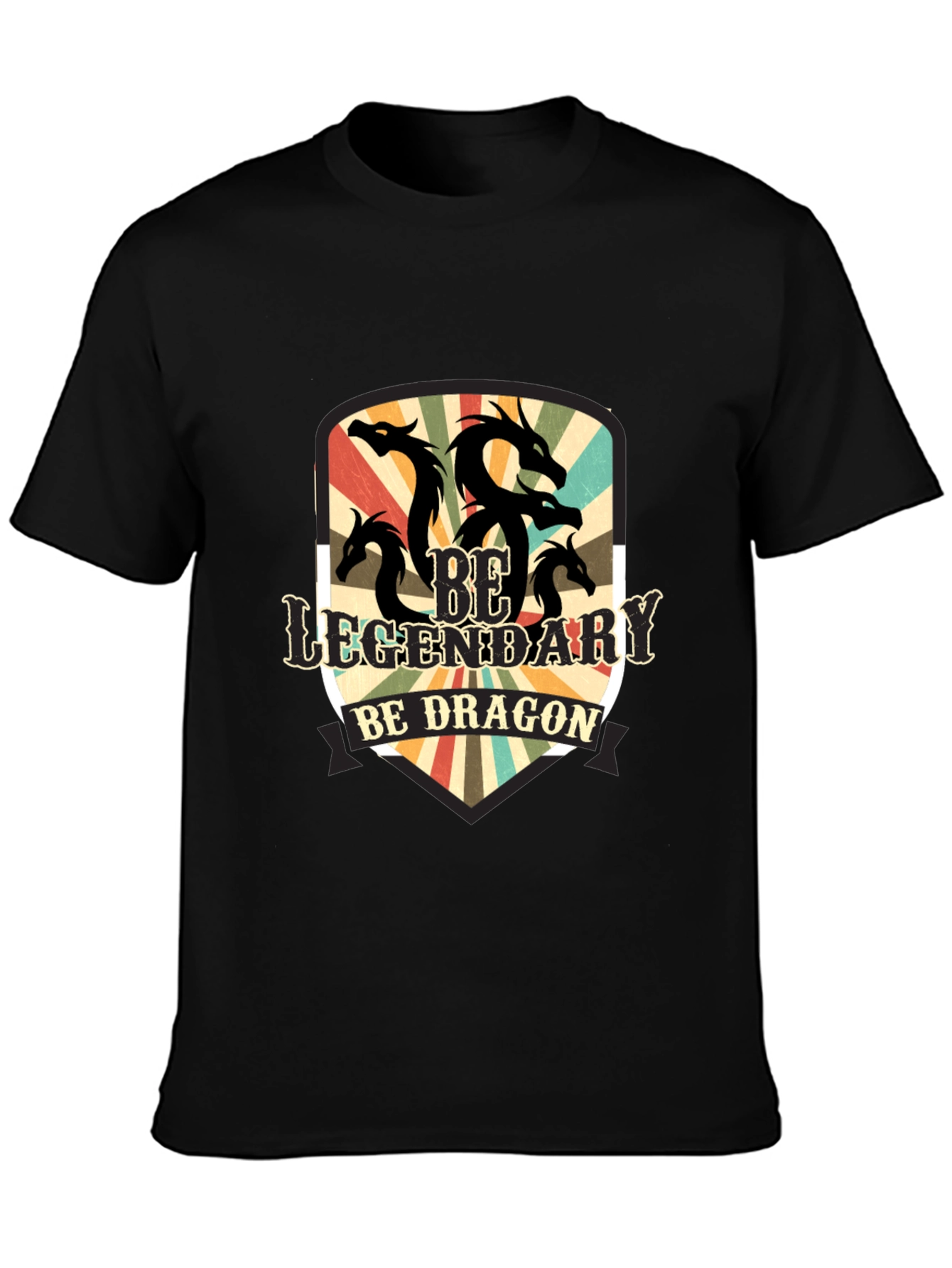 Legendary Dragon Graphic Tee - Black