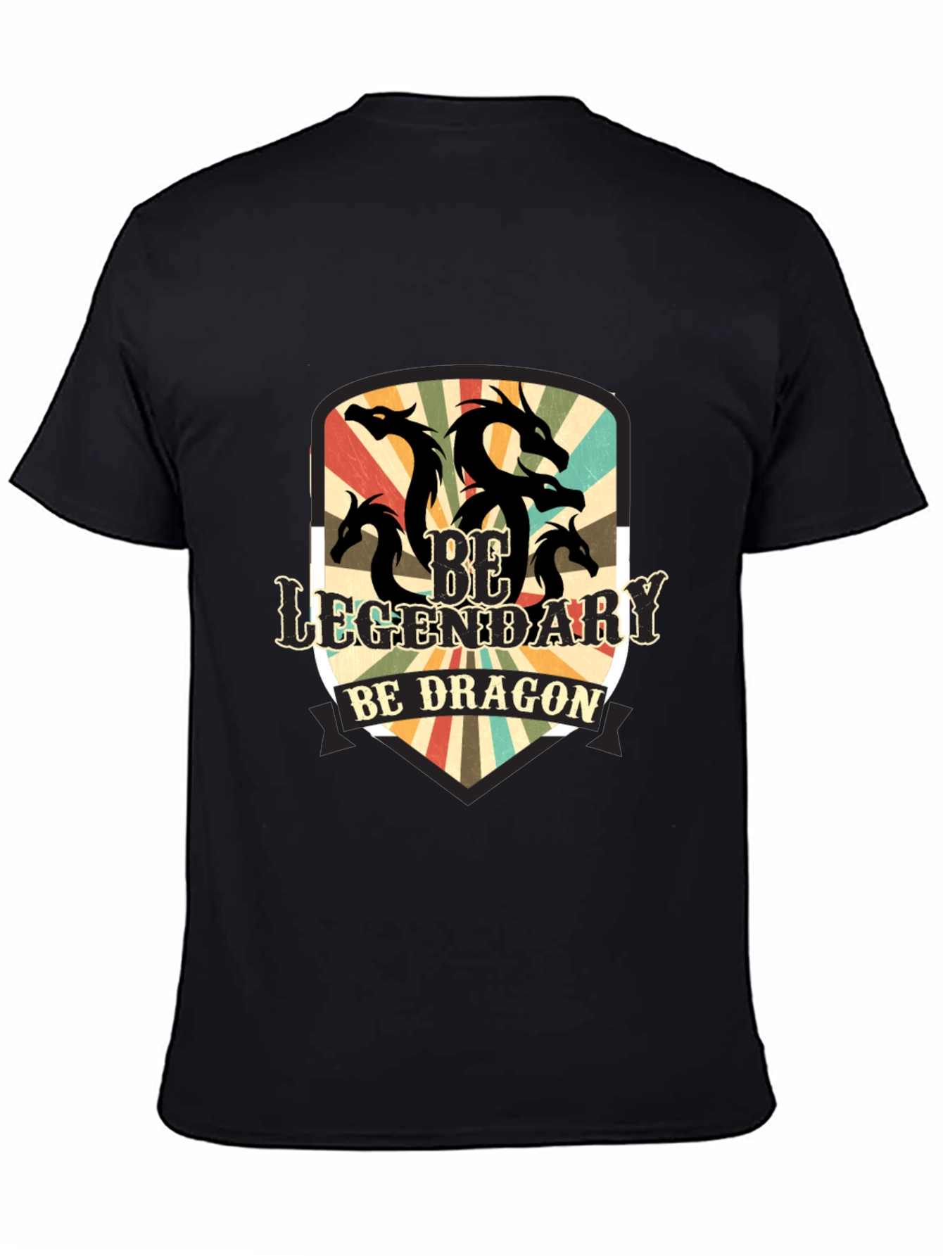 Legendary Dragon Graphic Tee - Black