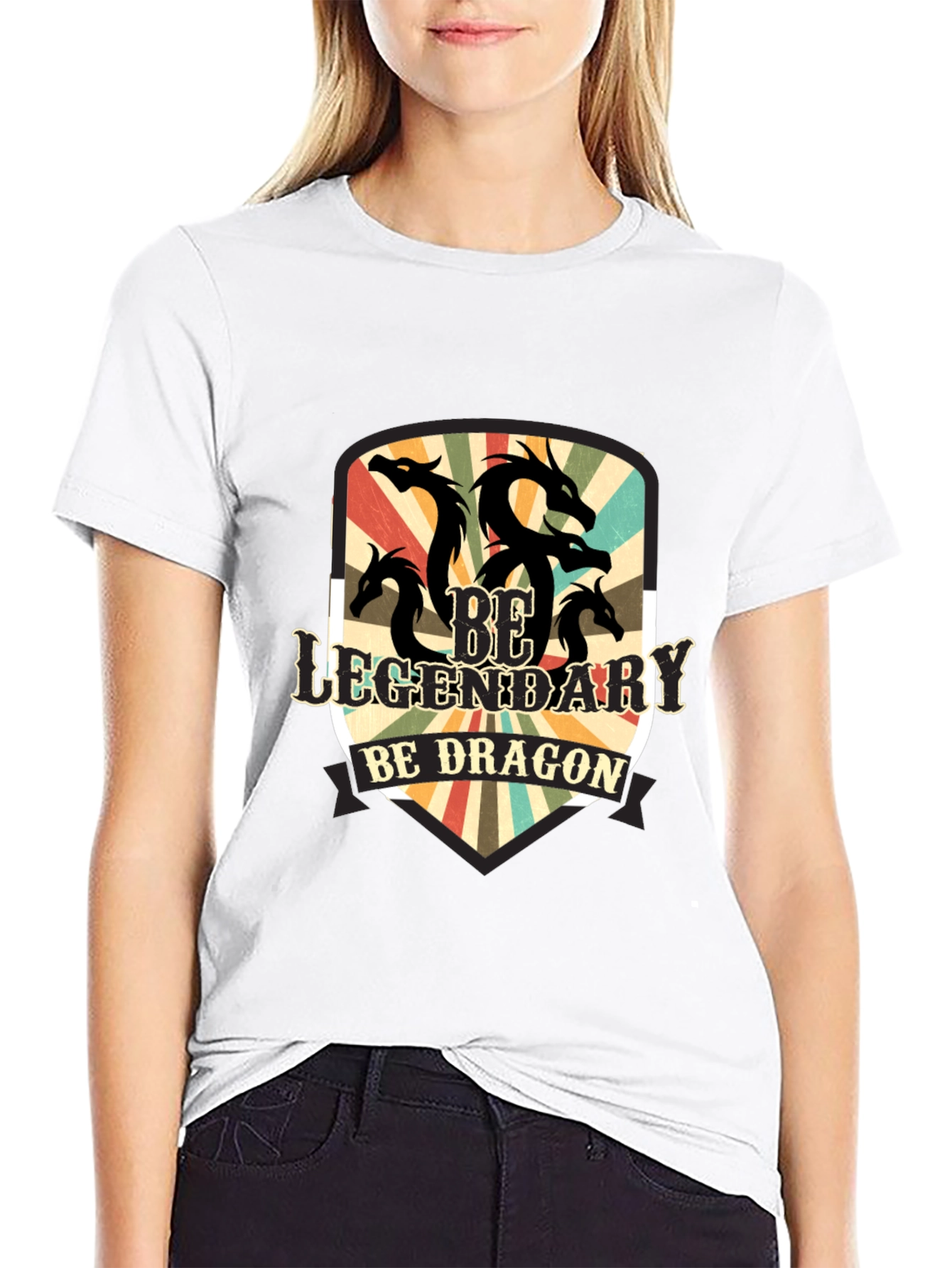 Legendary Dragon Graphic Tee - Black
