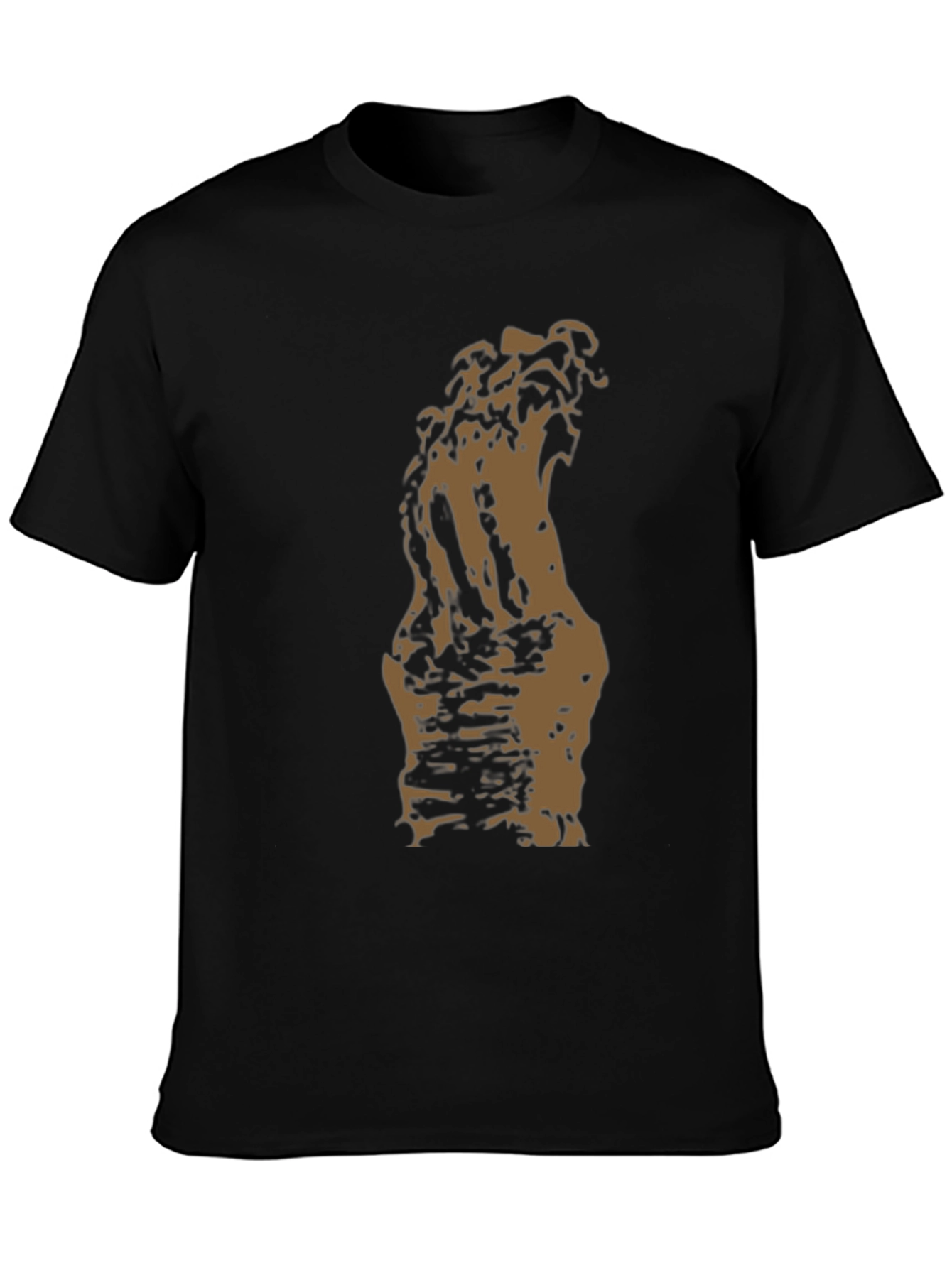 Mens Graphic Print Tee - Abstract Brown