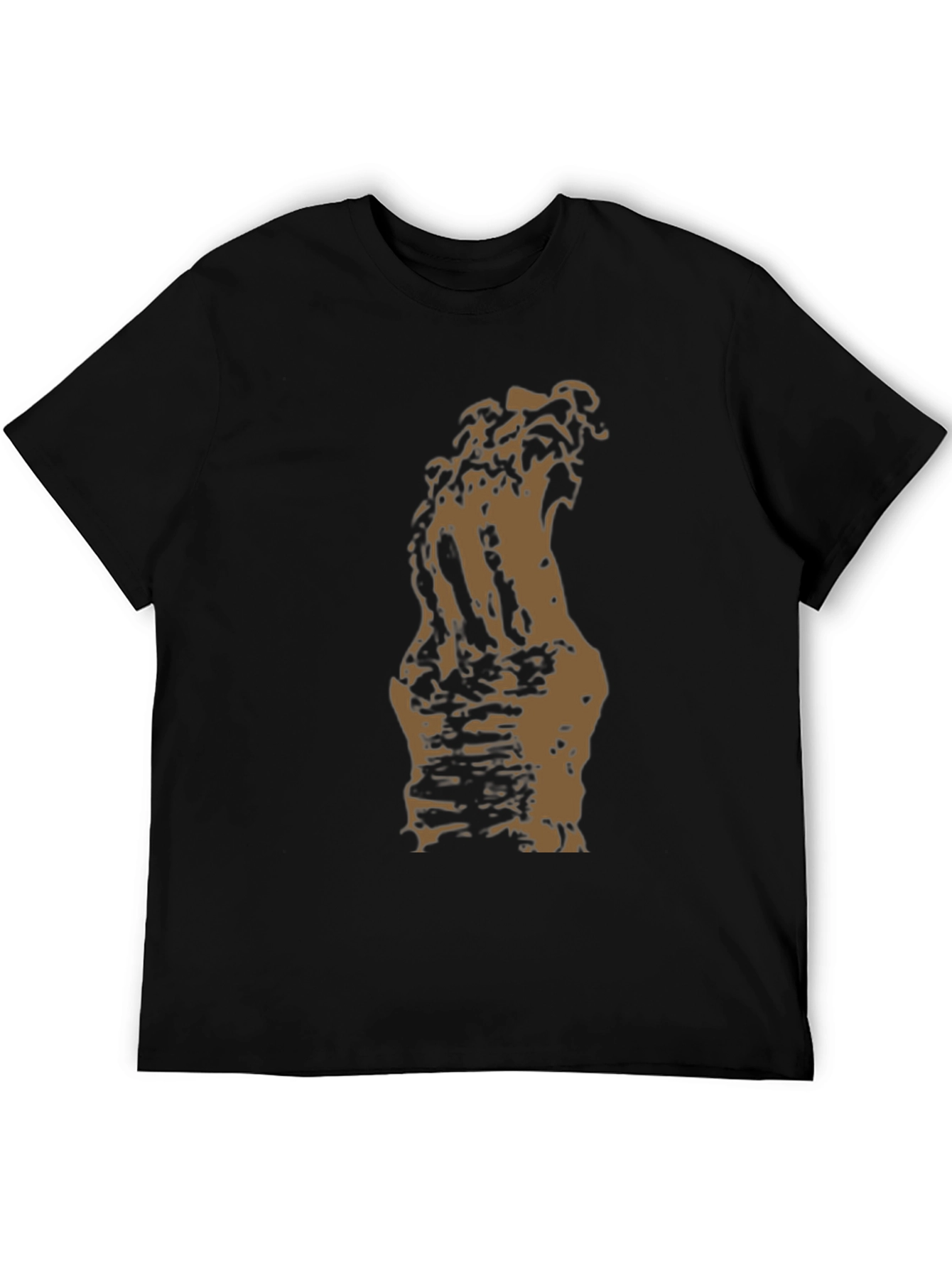 Mens Graphic Print Tee - Abstract Brown