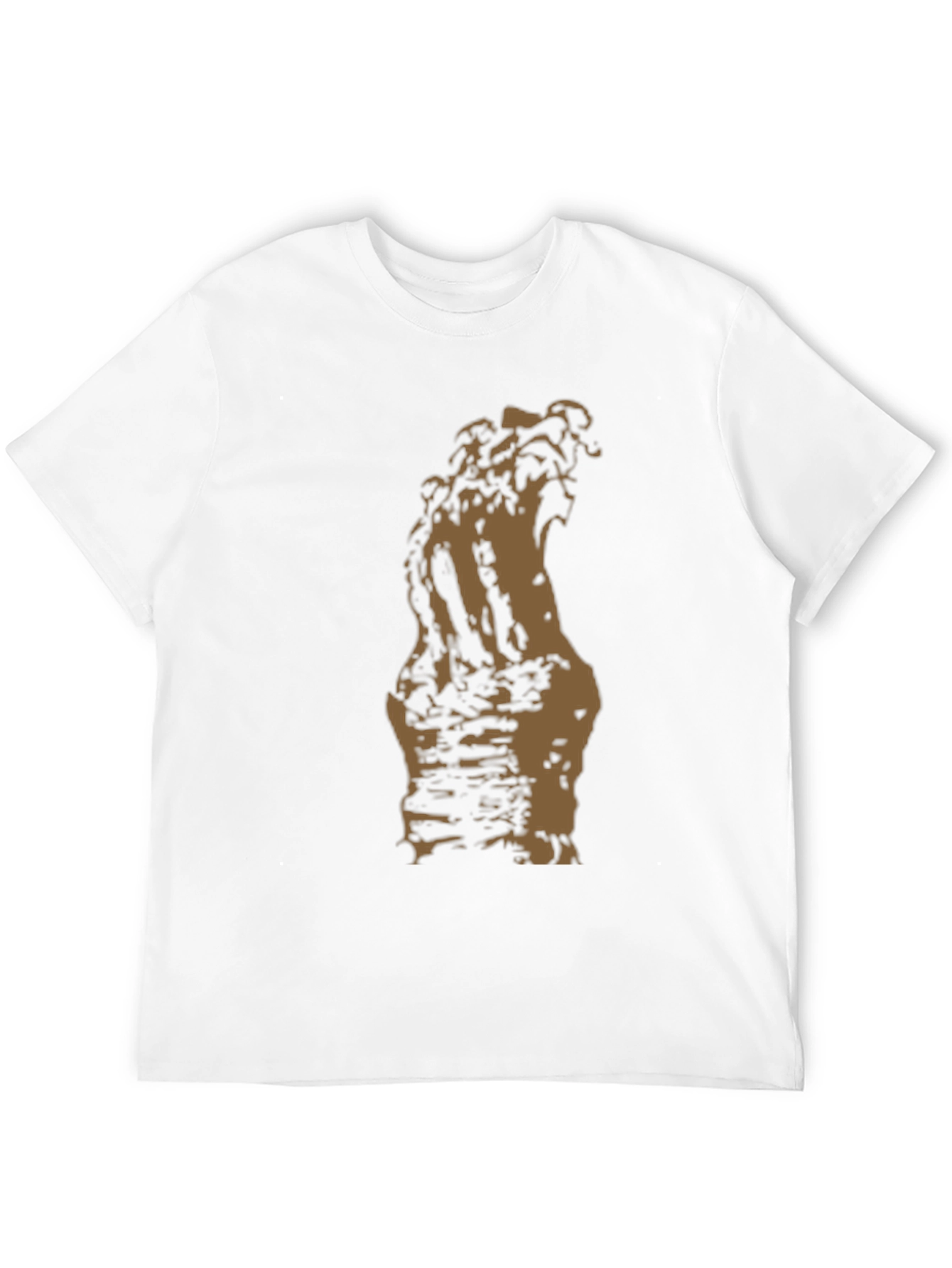 Mens Graphic Print Tee - Abstract Brown