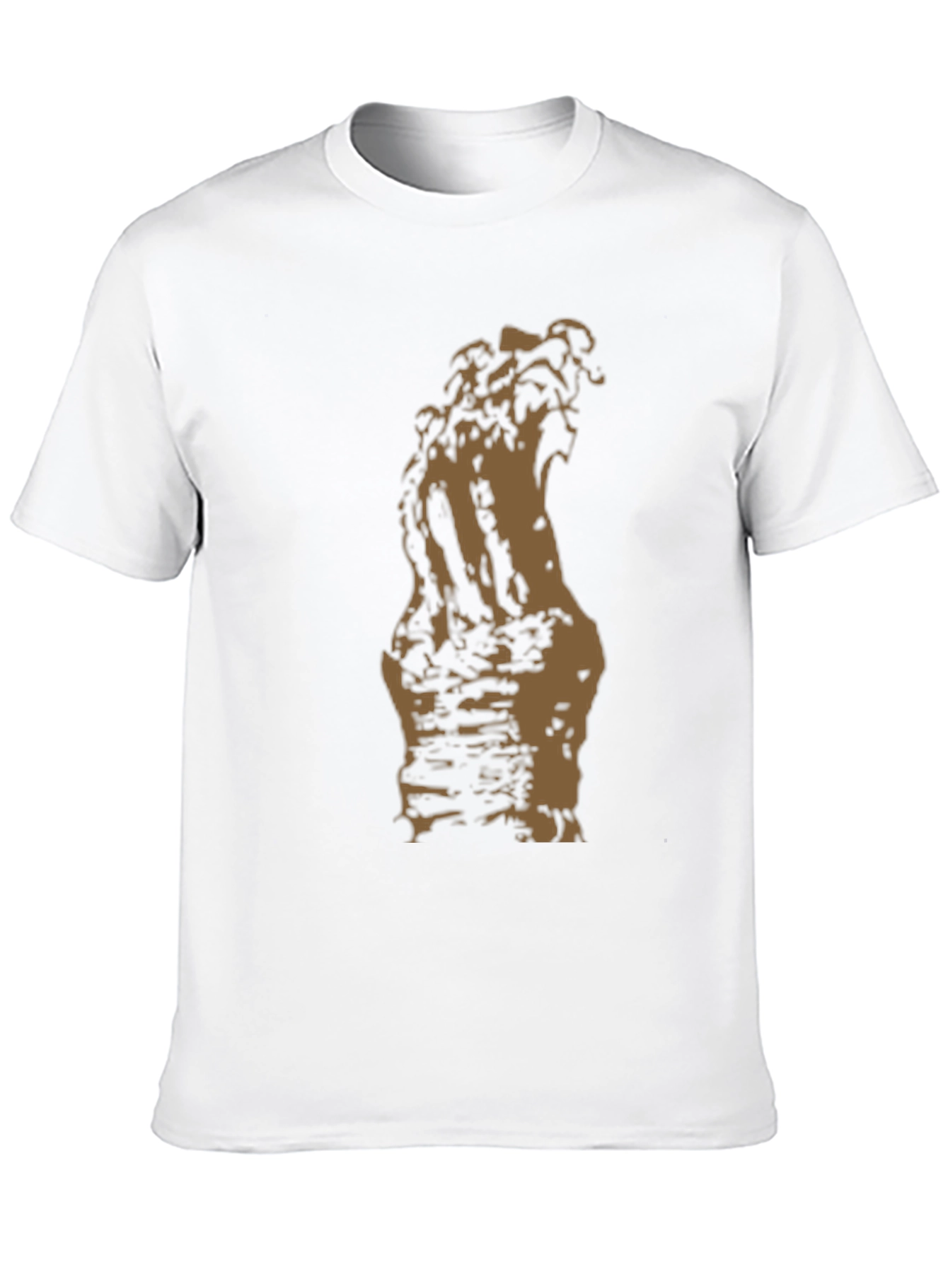 Mens Graphic Print Tee - Abstract Brown
