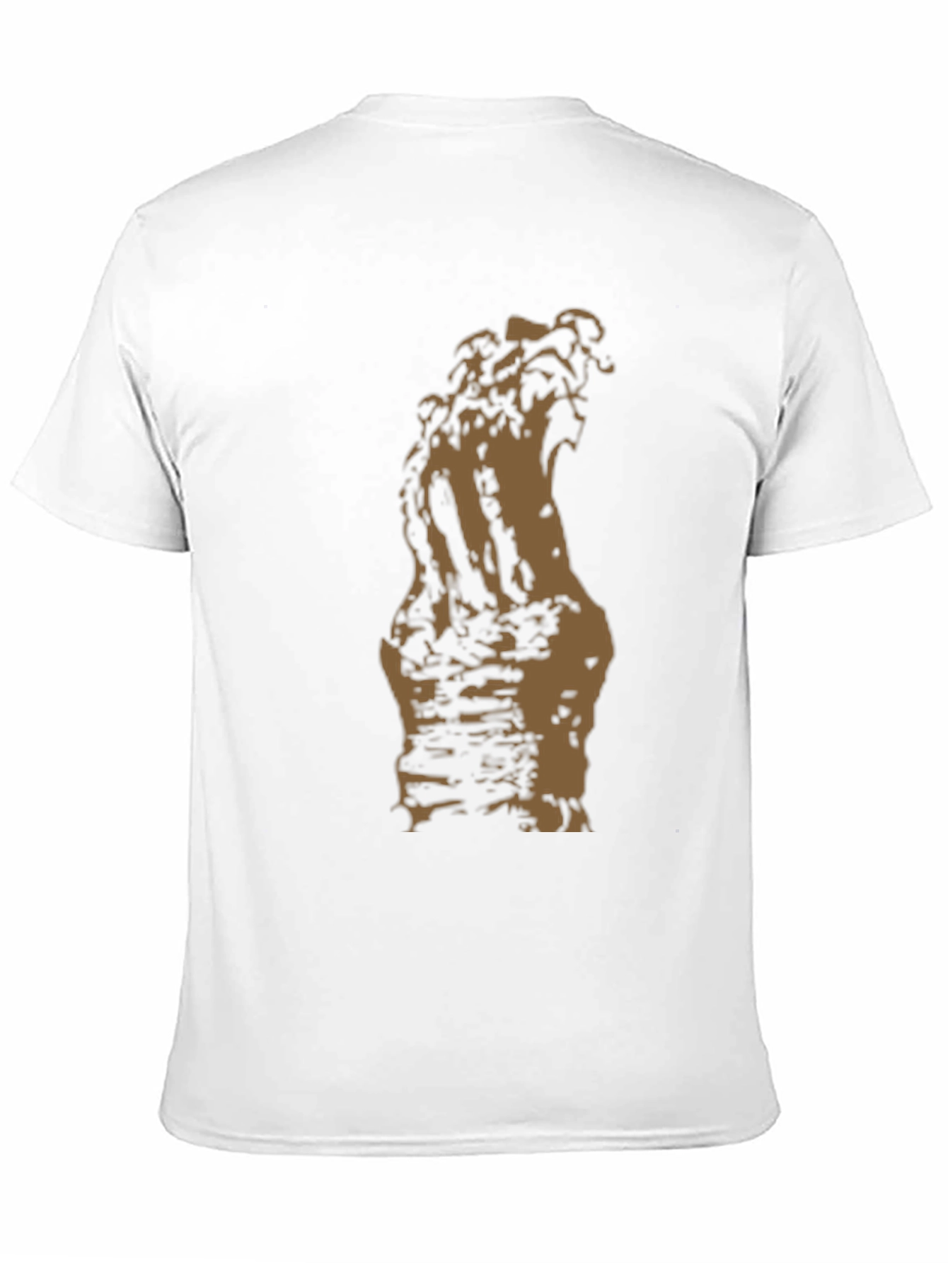 Mens Graphic Print Tee - Abstract Brown