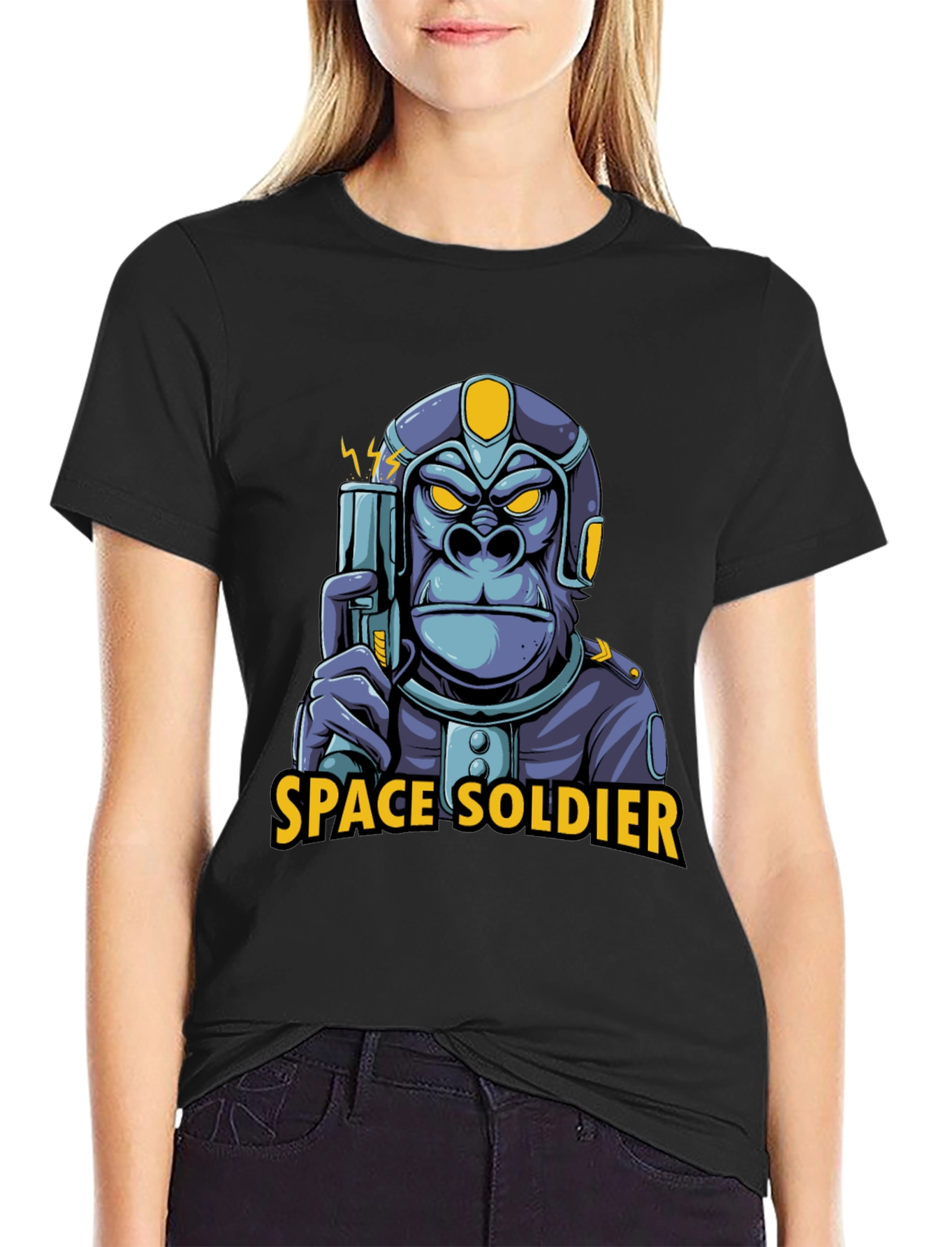 Space Soldier Gorilla T-Shirt - Sci-Fi Graphic Tee