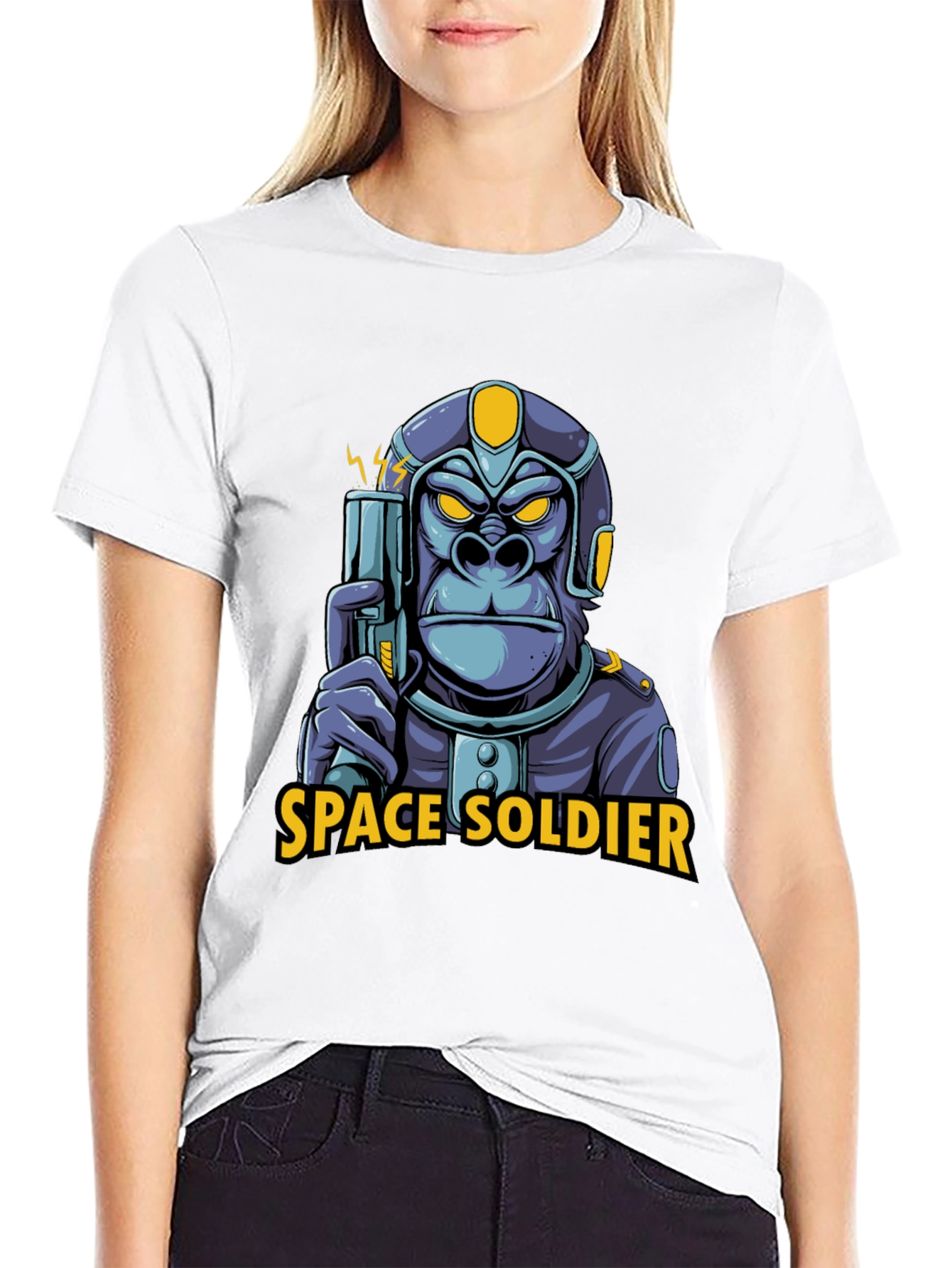 Space Soldier Gorilla T-Shirt - Sci-Fi Graphic Tee