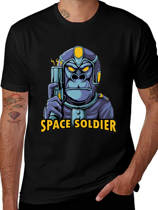 Space Soldier Gorilla T-Shirt - Sci-Fi Graphic Tee