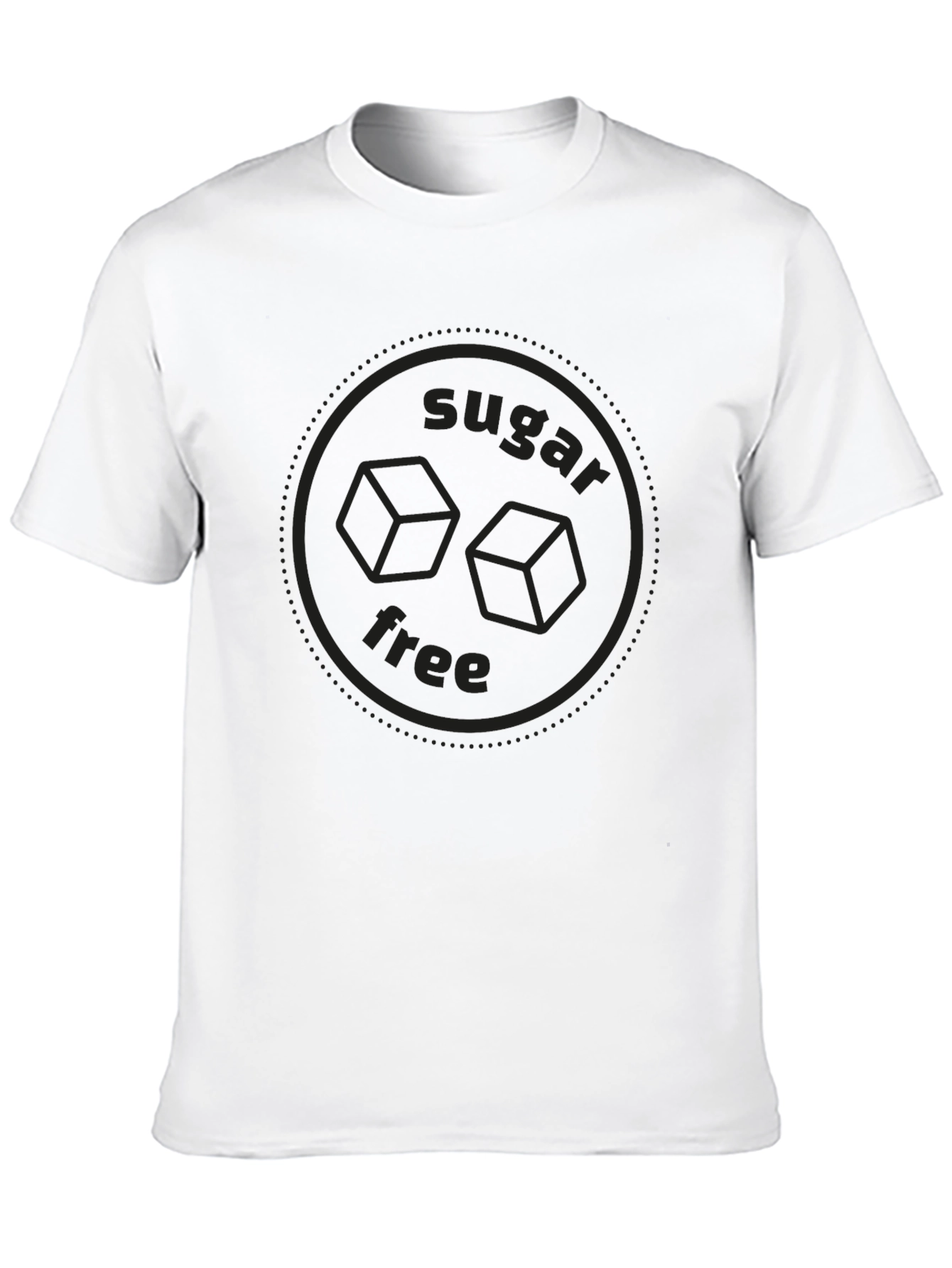 Sugar Free Graphic Tee - Stylish Black Cotton T-Shirt