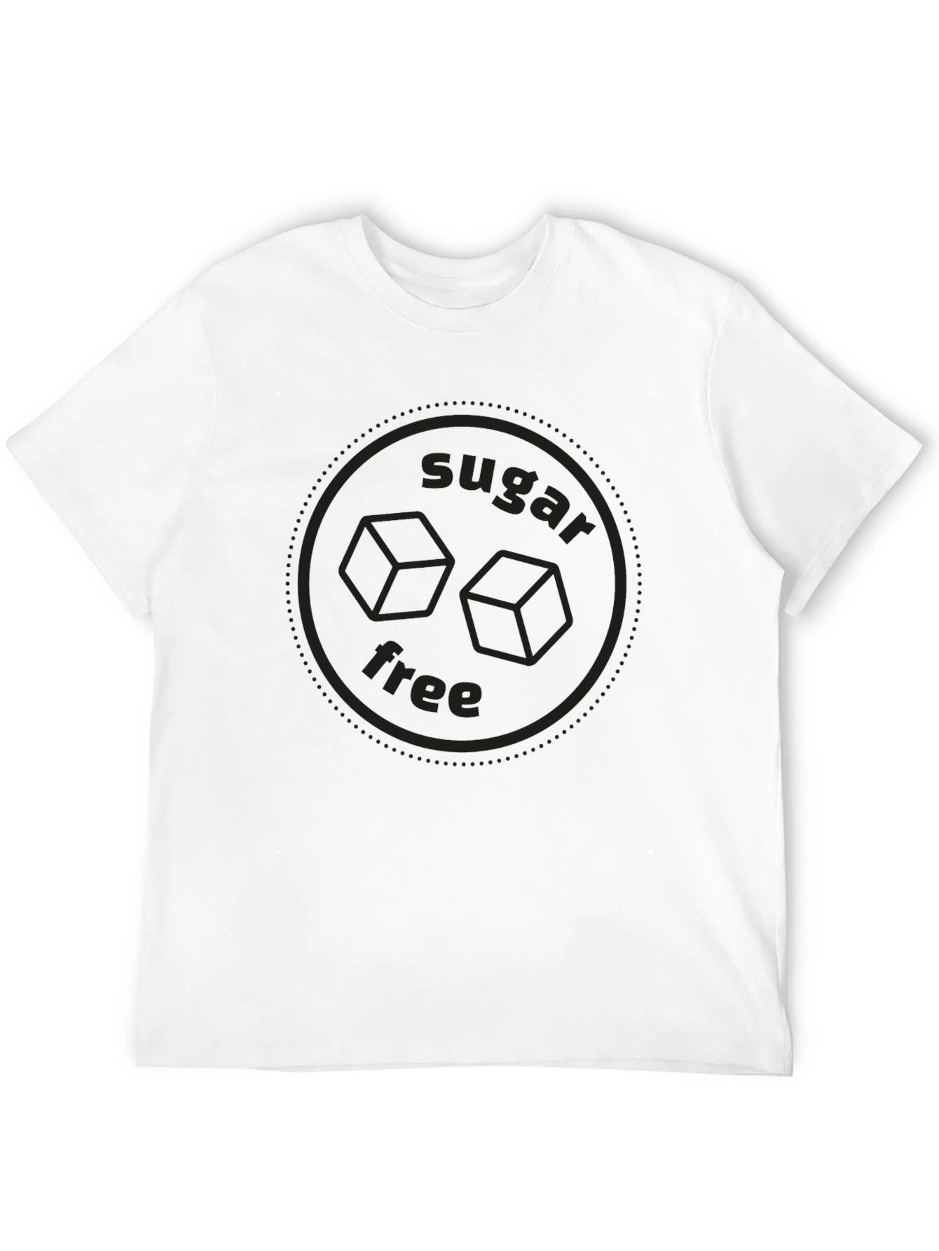 Sugar Free Graphic Tee - Stylish Black Cotton T-Shirt