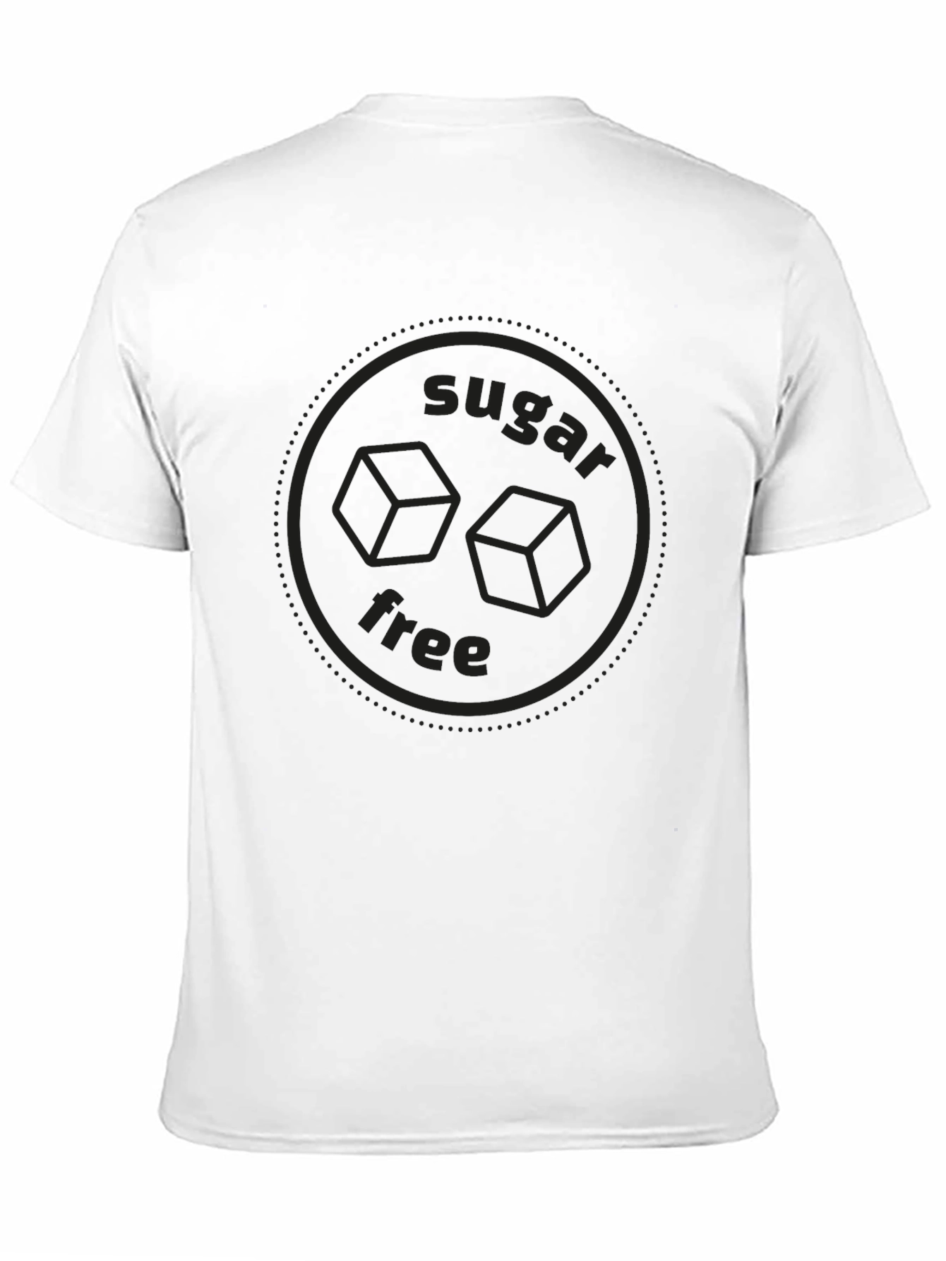 Sugar Free Graphic Tee - Stylish Black Cotton T-Shirt