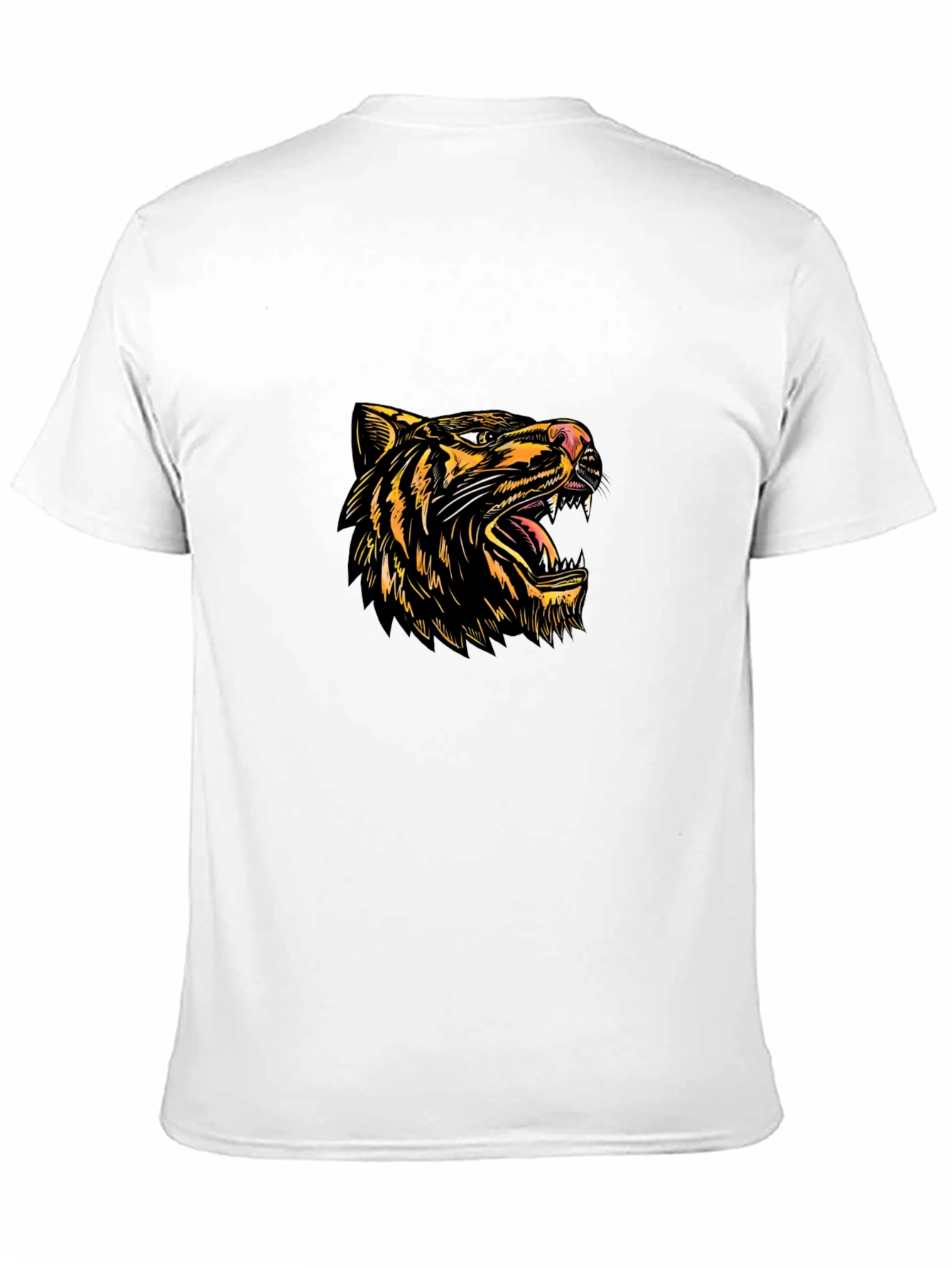 Tiger Graphic Black T-Shirt - Bold Animal Print Tee