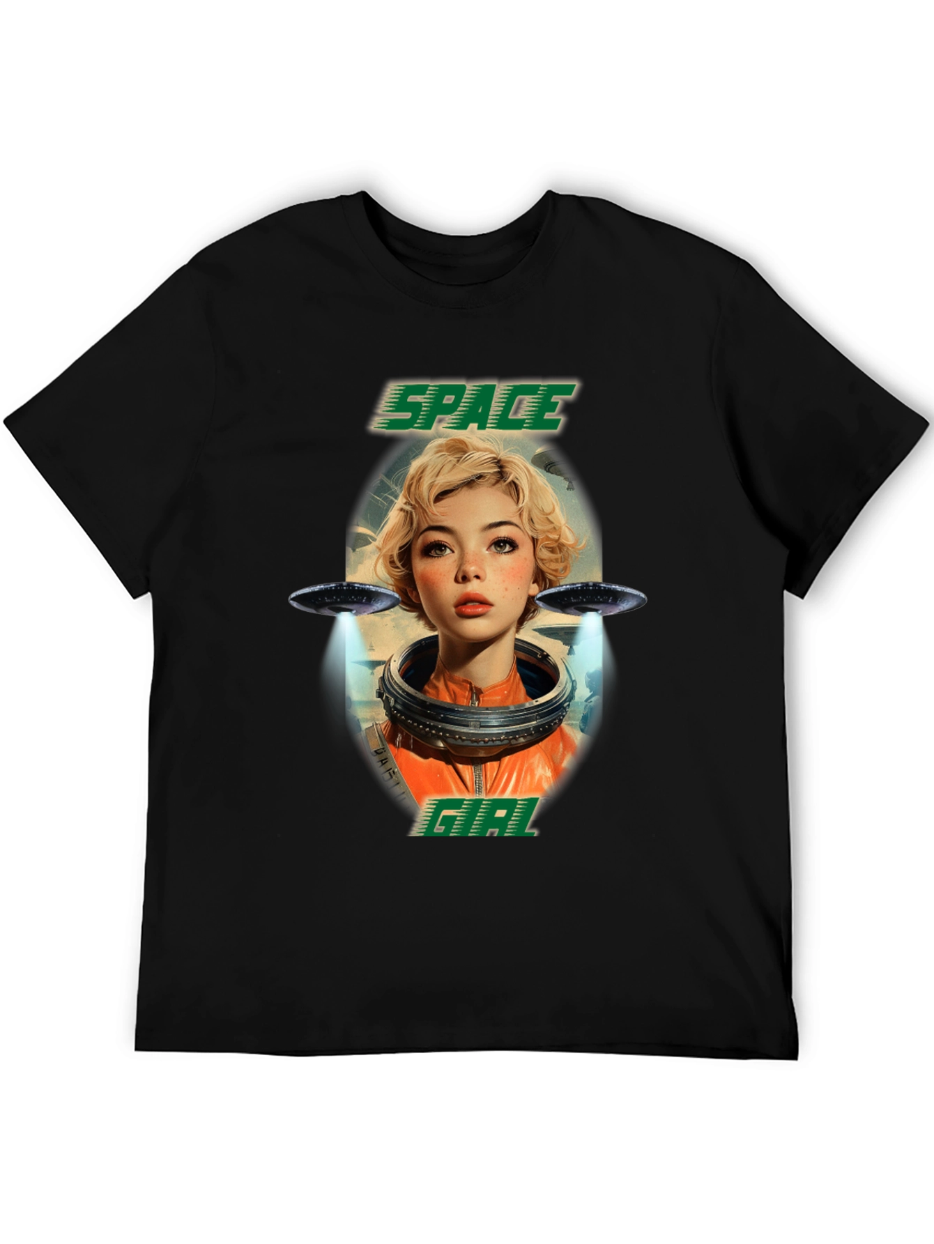 Space Girl Graphic T-Shirt - Trendy Sci-Fi Tee