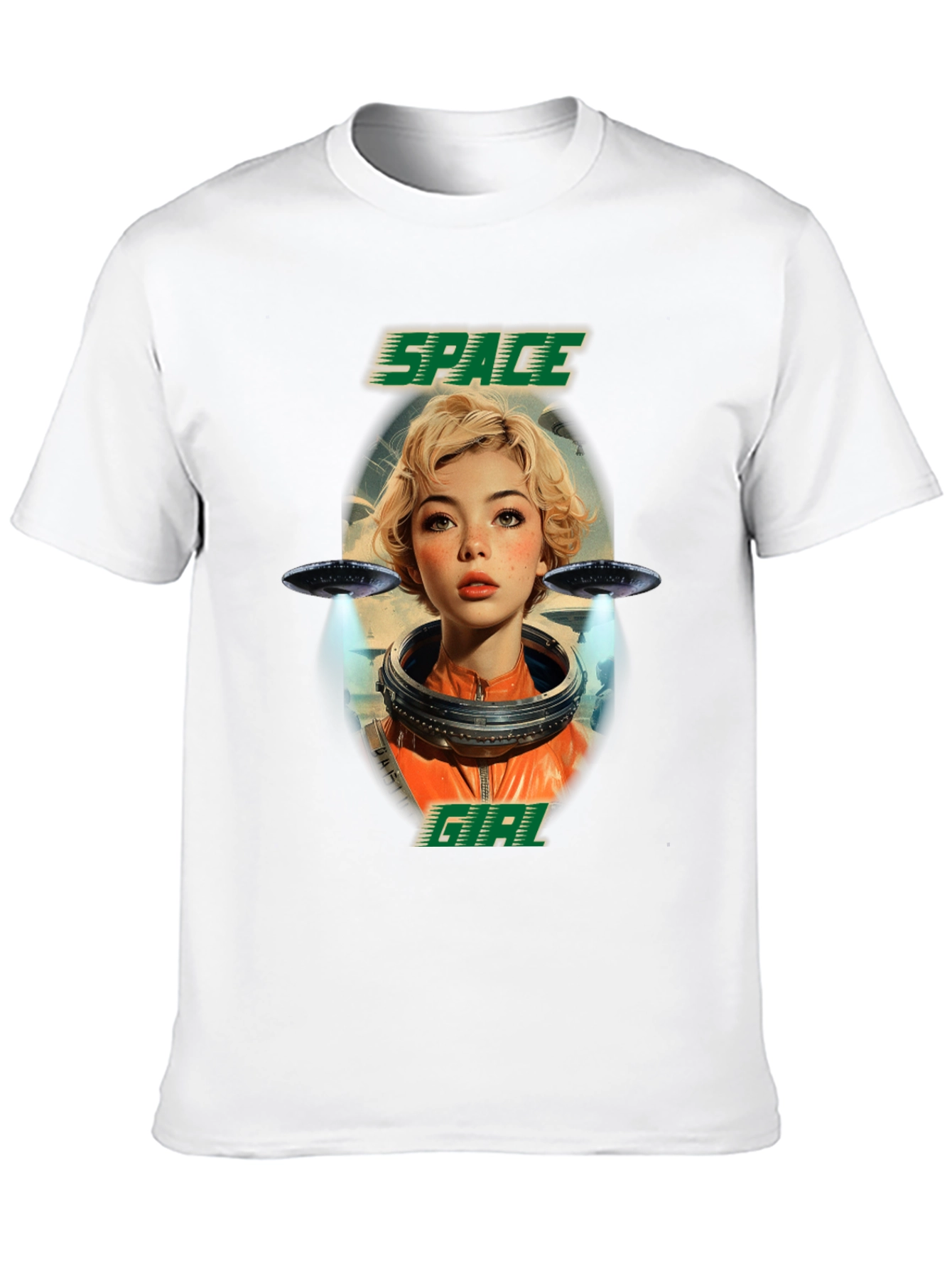 Space Girl Graphic T-Shirt - Trendy Sci-Fi Tee
