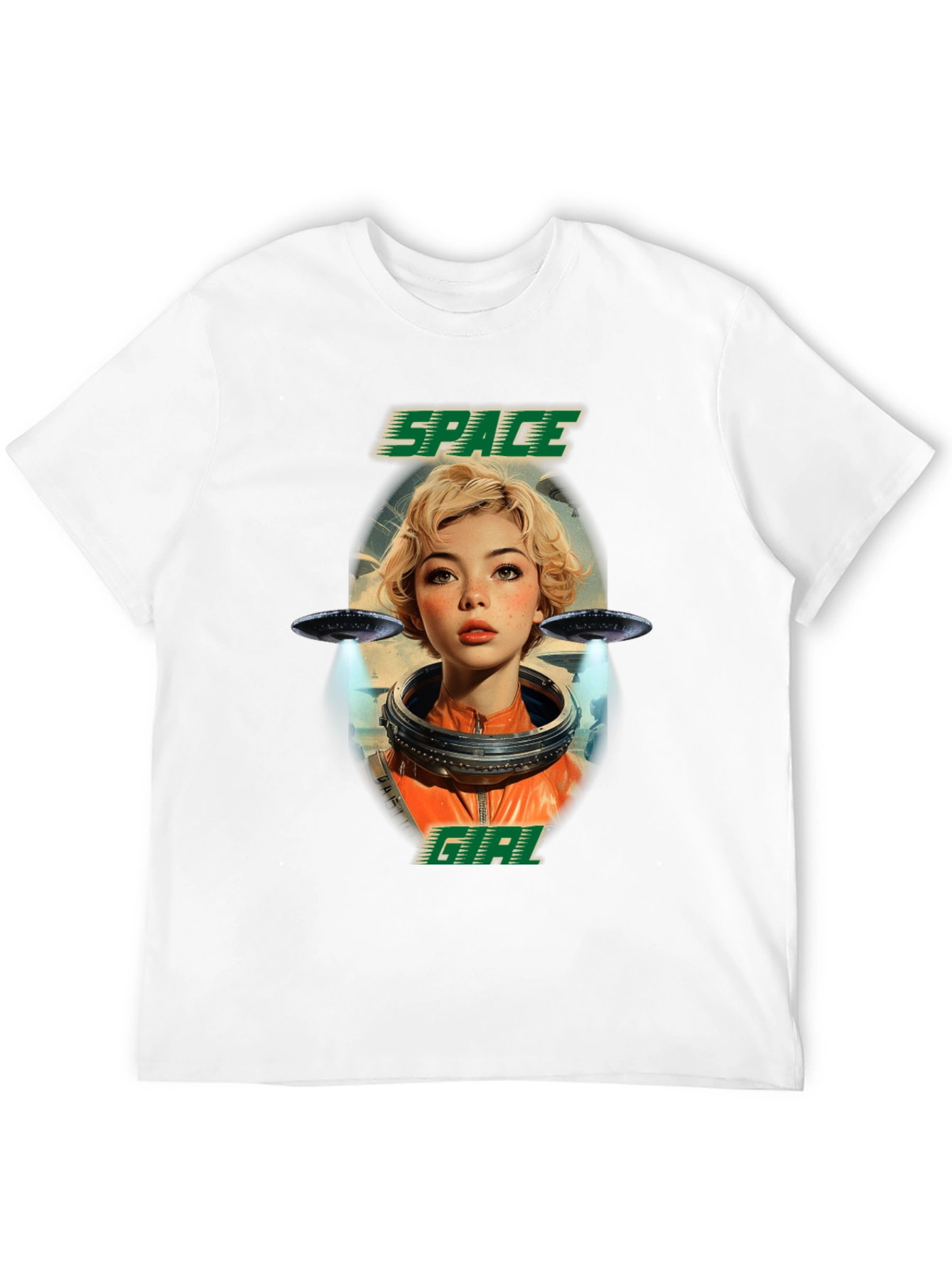 Space Girl Graphic T-Shirt - Trendy Sci-Fi Tee