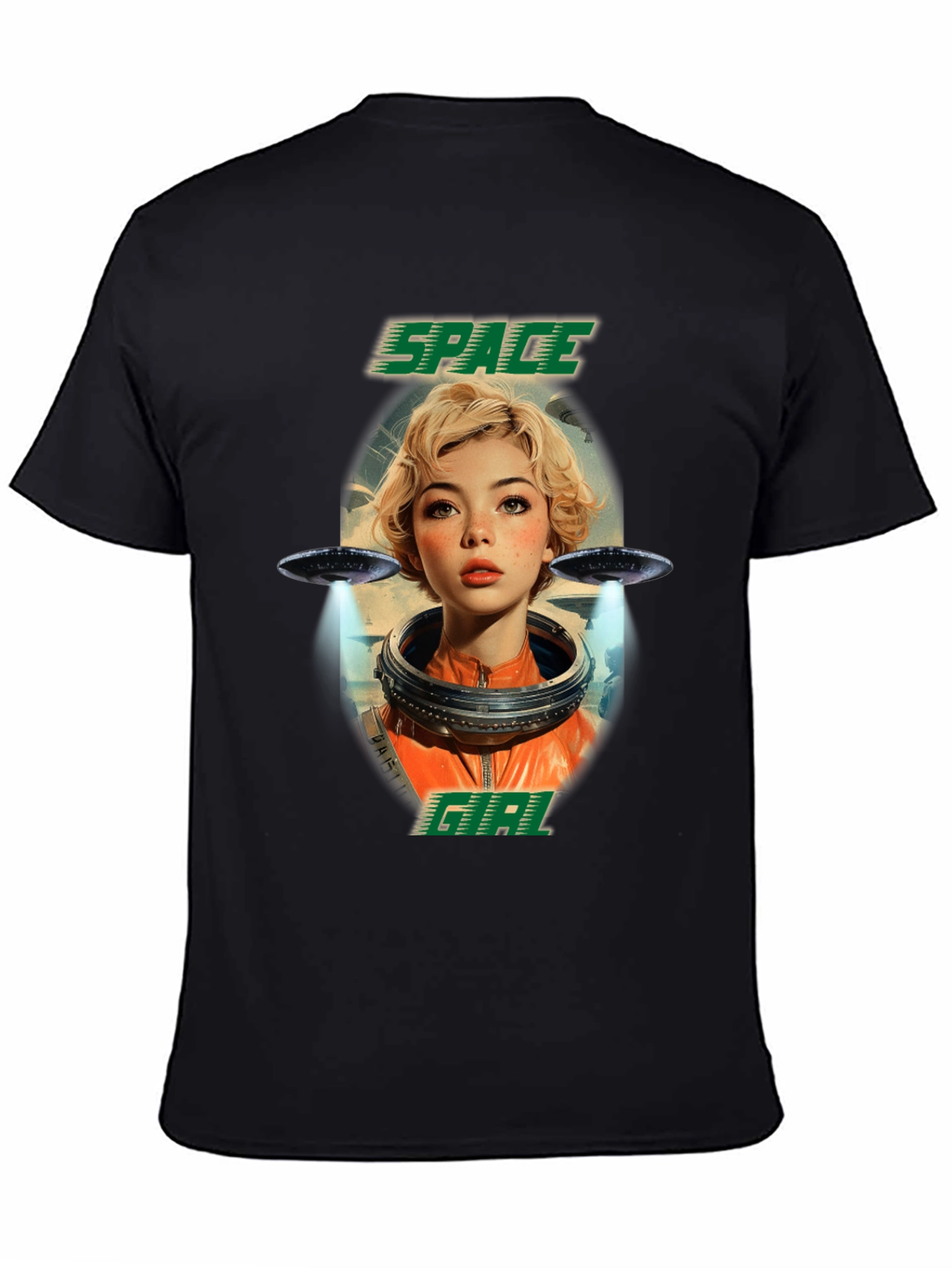 Space Girl Graphic T-Shirt - Trendy Sci-Fi Tee