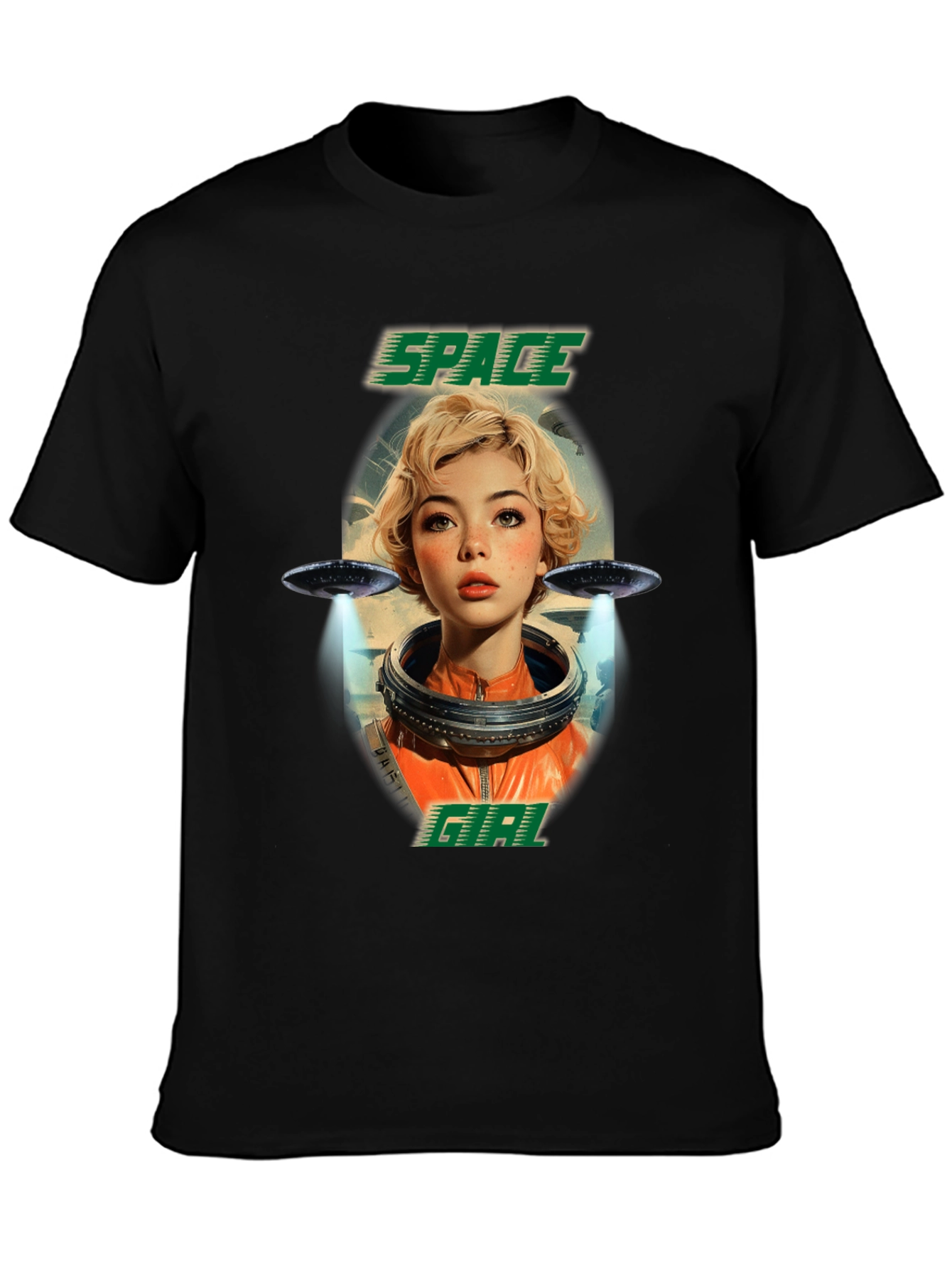 Space Girl Graphic T-Shirt - Trendy Sci-Fi Tee