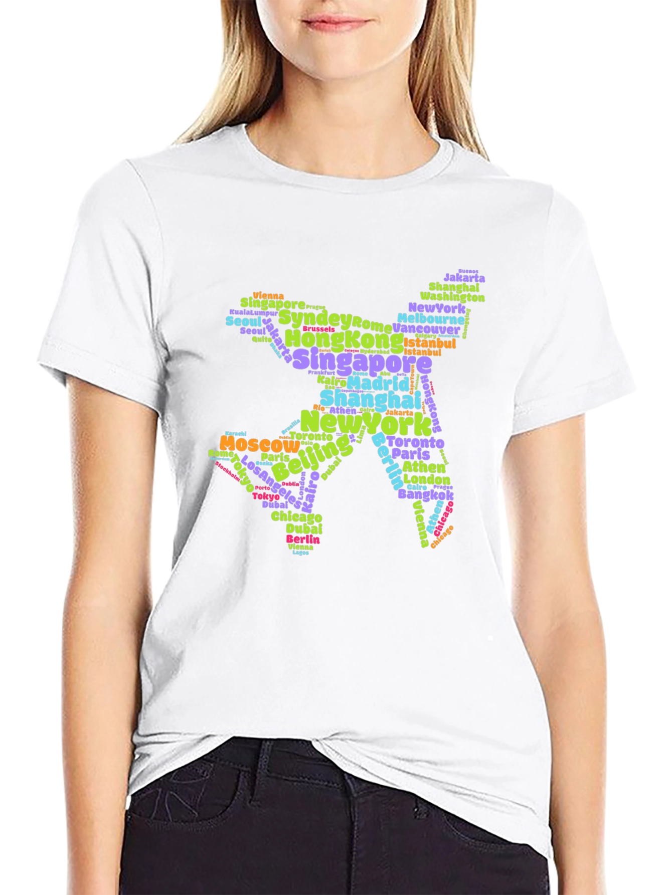Travelers Cities Airplane Graphic Tee