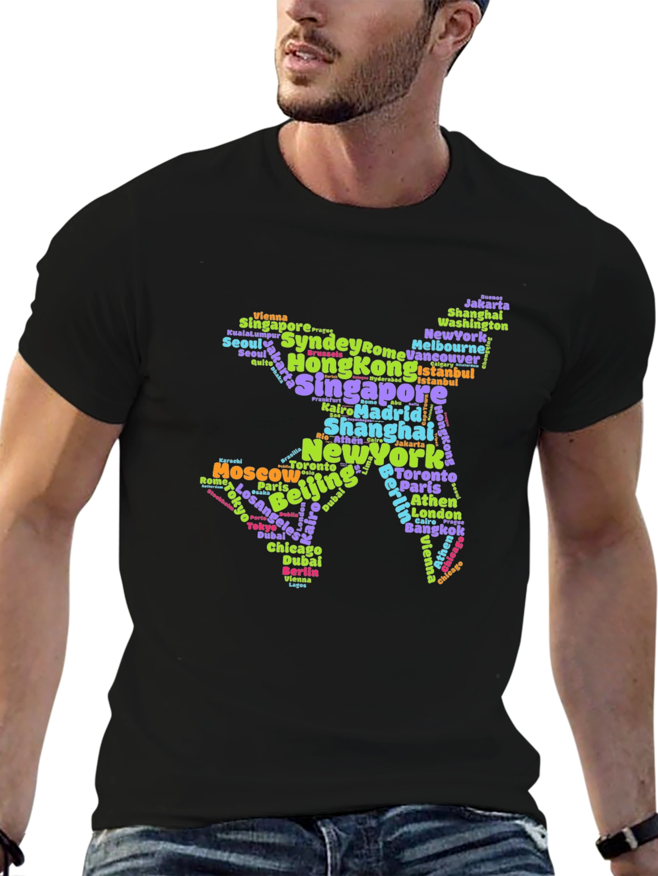 Travelers Cities Airplane Graphic Tee