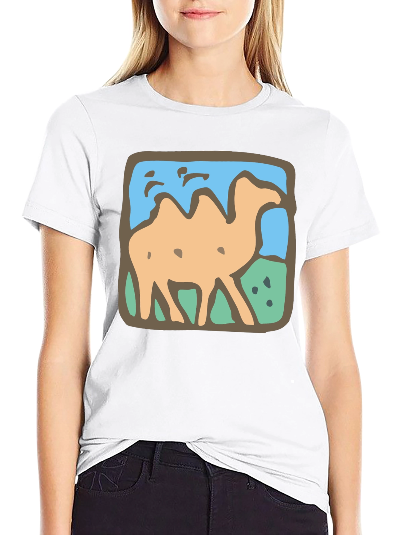 Camel Graphic Tee - Stylish Mens Black T-Shirt