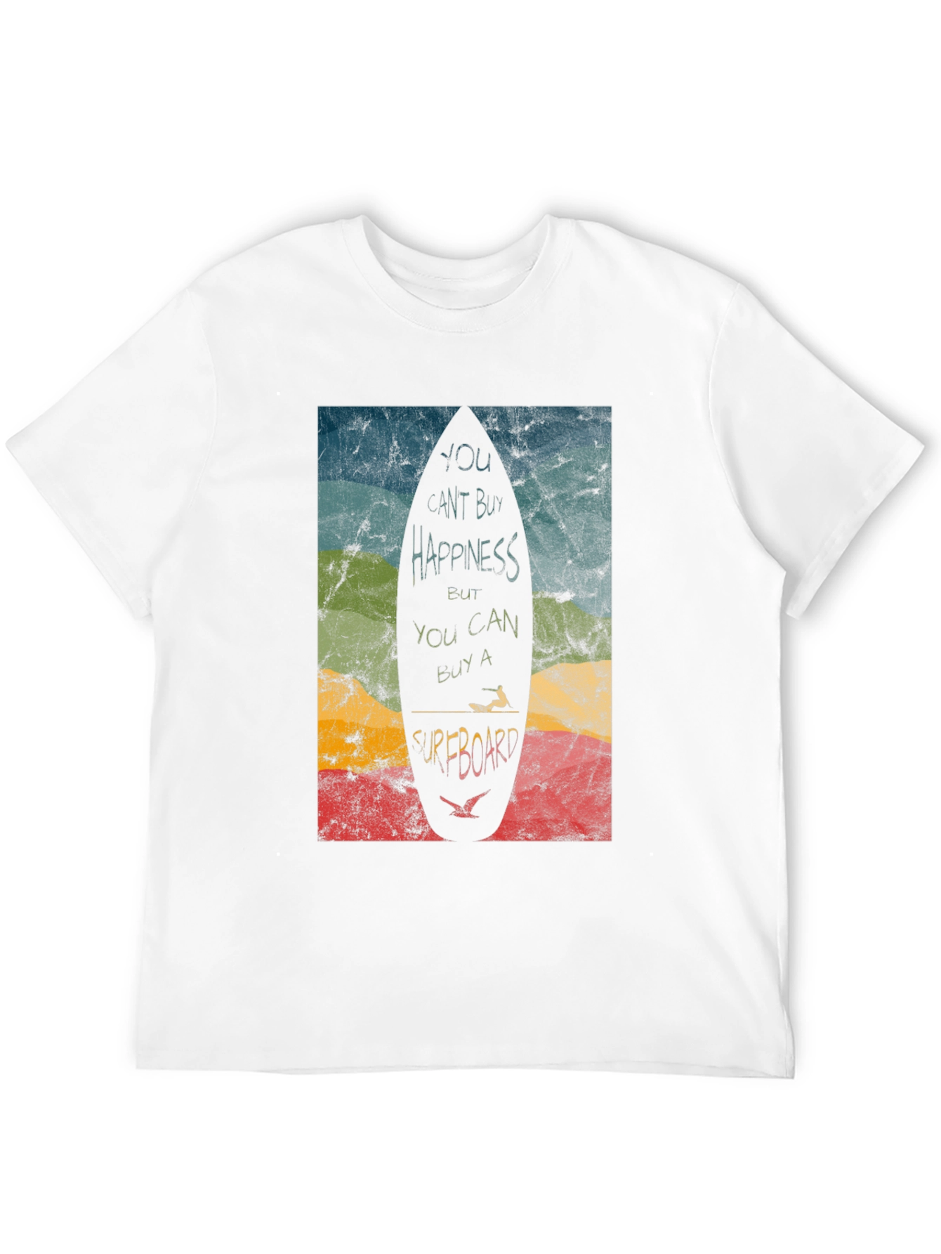 Surfboard Happiness Graphic T-Shirt