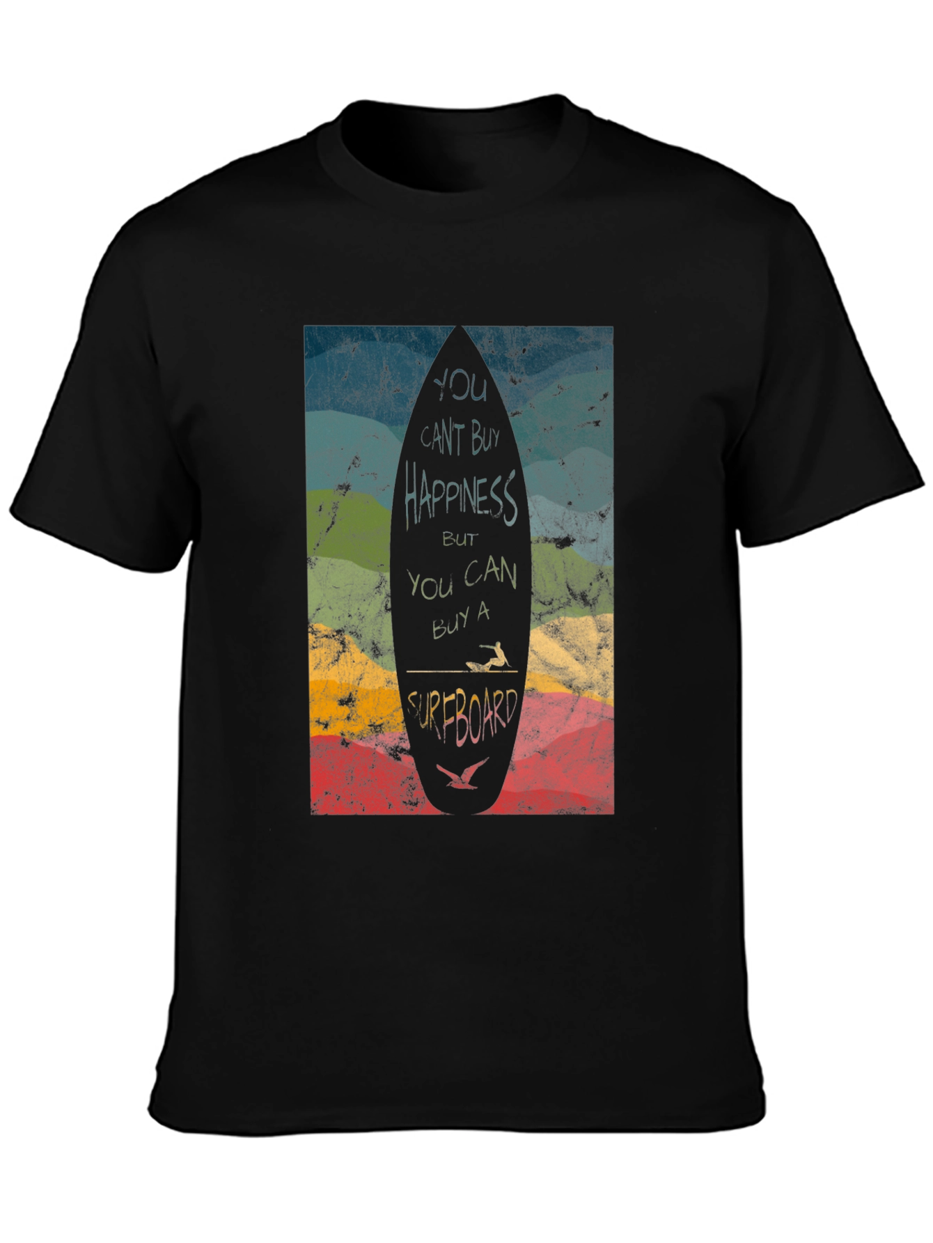 Surfboard Happiness Graphic T-Shirt