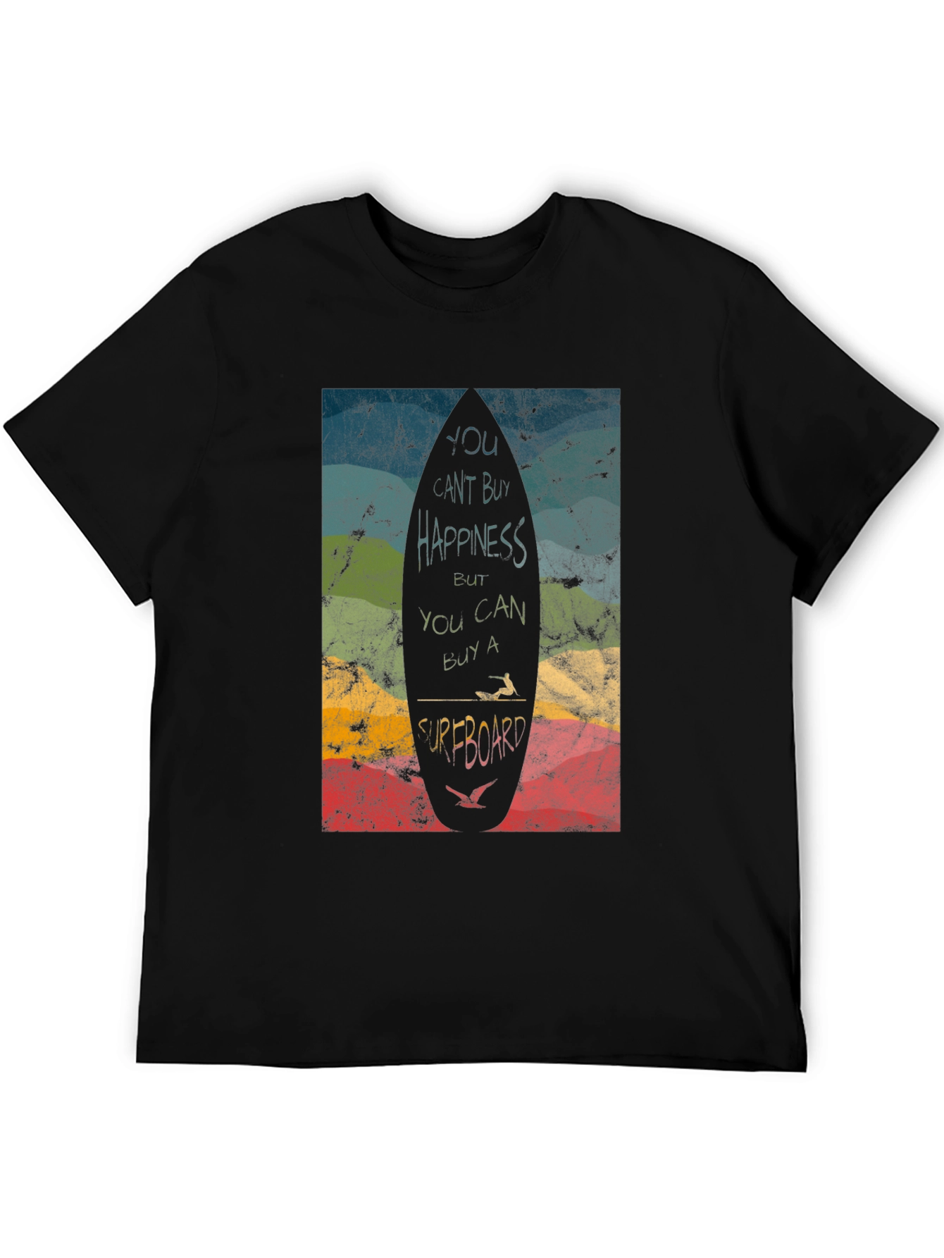 Surfboard Happiness Graphic T-Shirt
