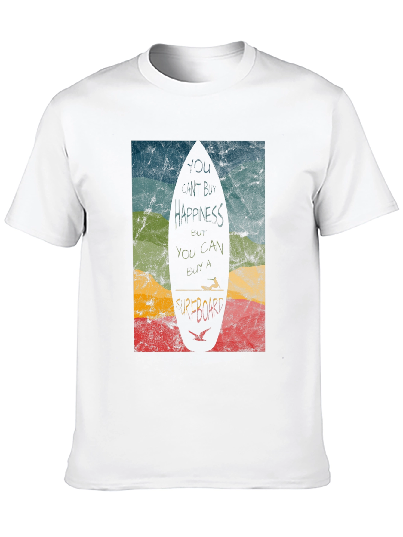Surfboard Happiness Graphic T-Shirt