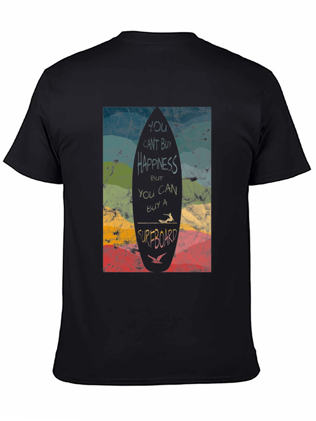 Surfboard Happiness Graphic T-Shirt