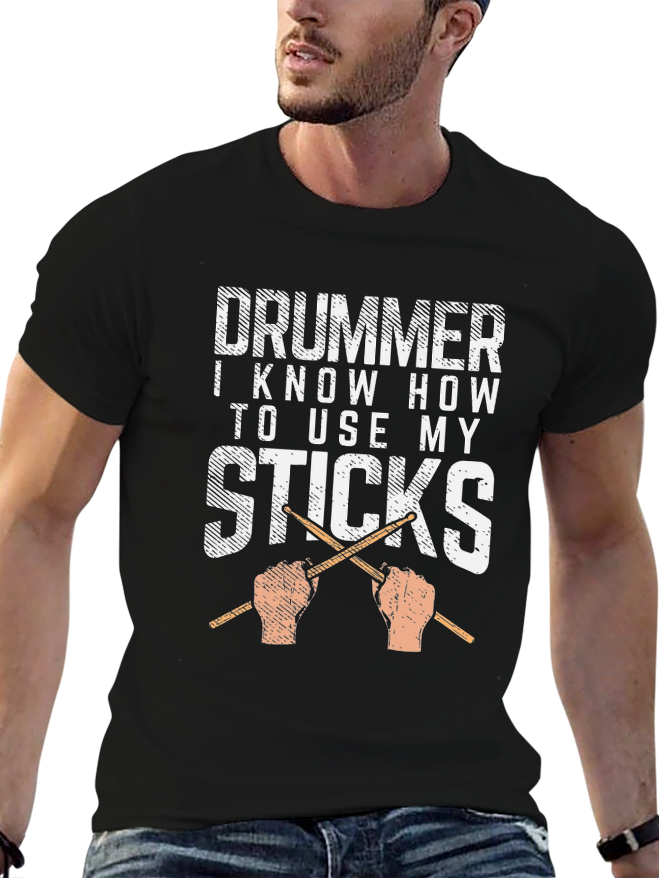 Drummer Sticks T-Shirt - Music Lover Tee