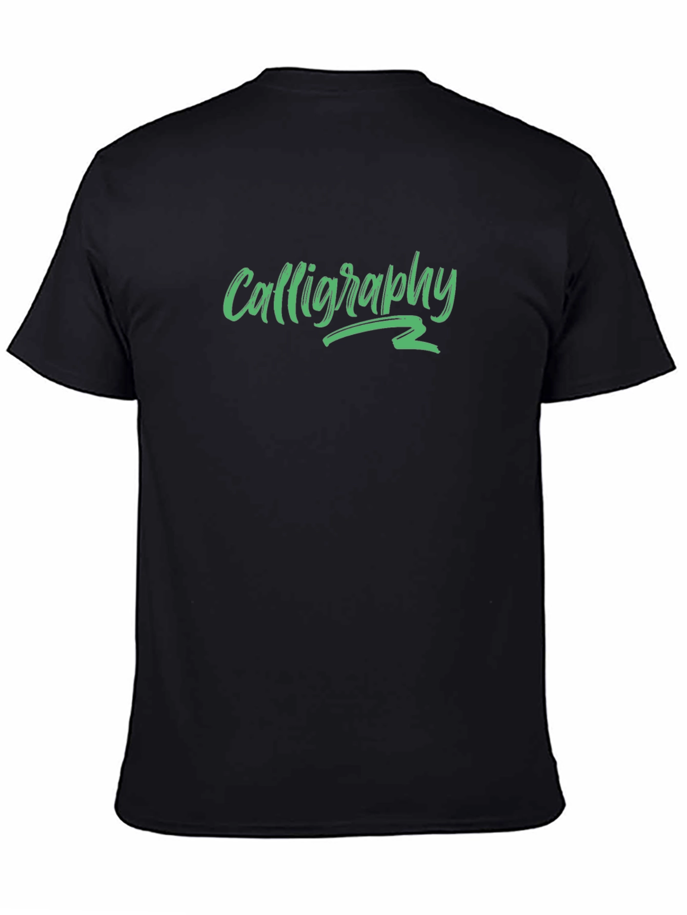 Calligraphy Graphic T-Shirt - Stylish Black Tee