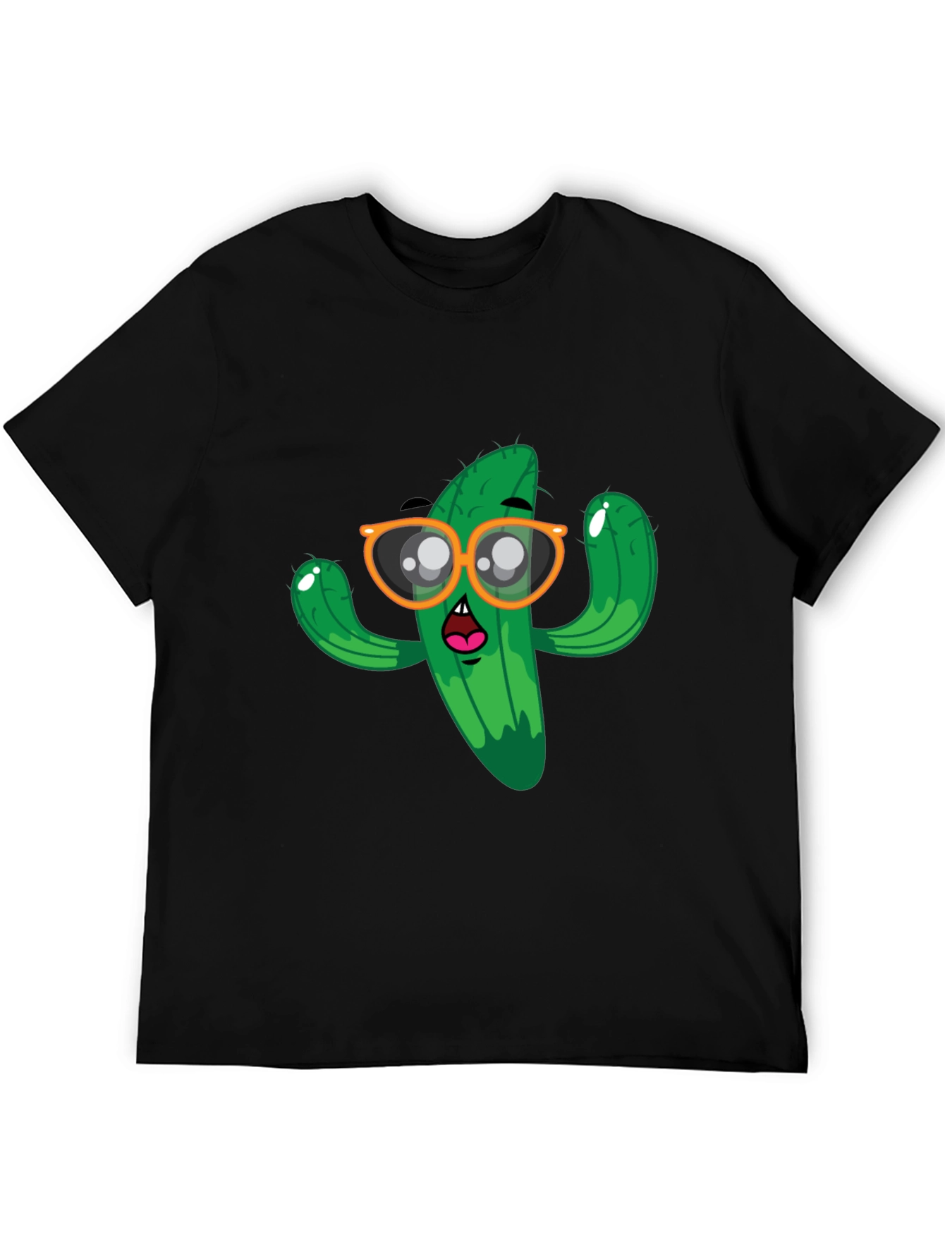 Funny Cactus Graphic Tee - Unisex Black T-Shirt