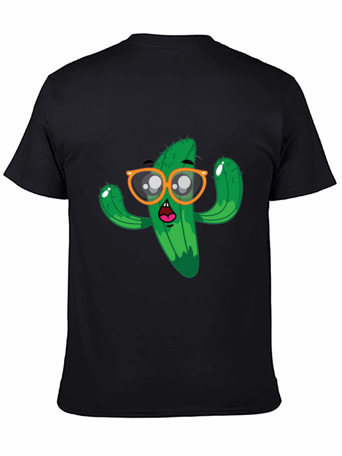 Funny Cactus Graphic Tee - Unisex Black T-Shirt