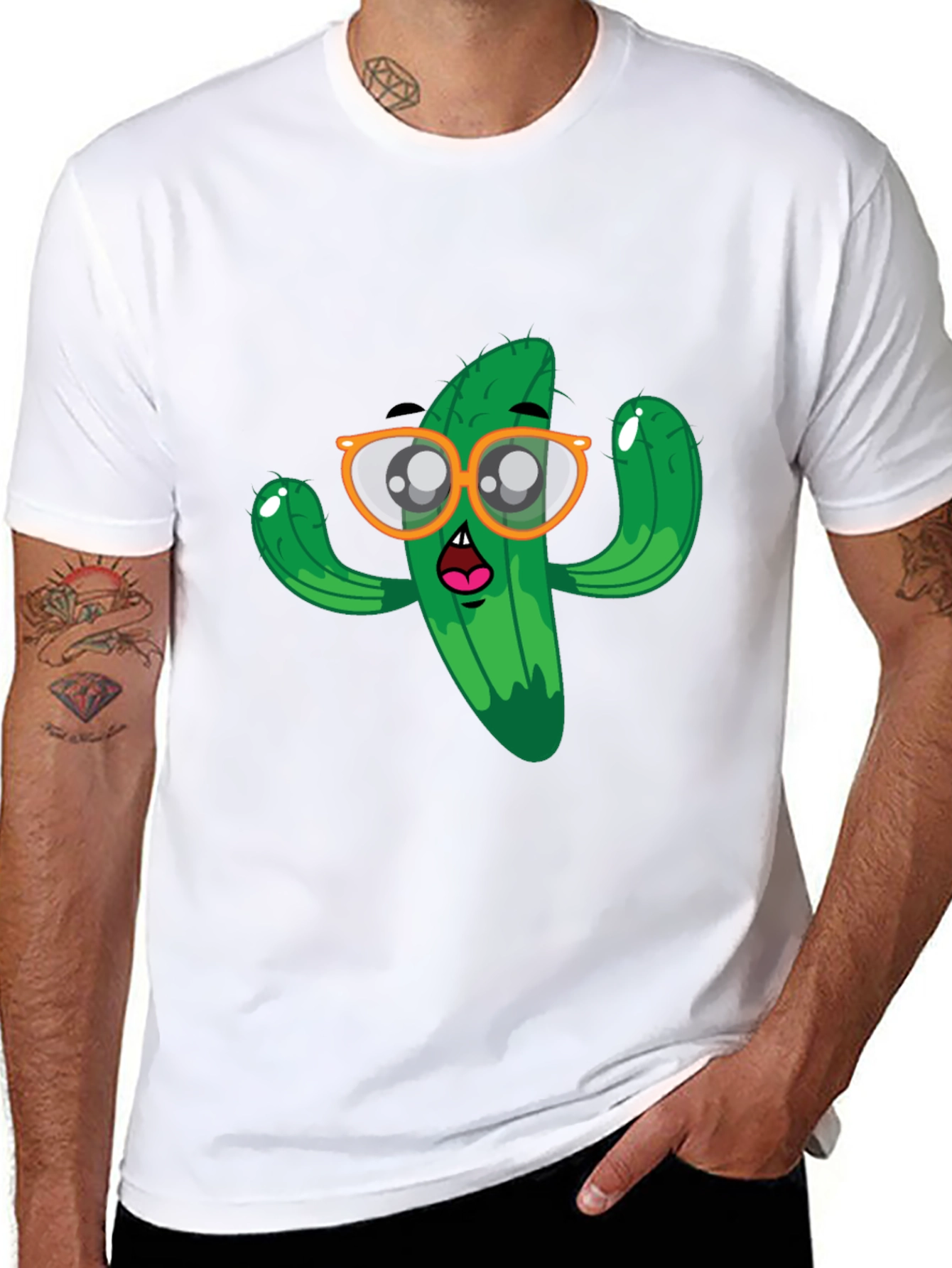 Funny Cactus Graphic Tee - Unisex Black T-Shirt