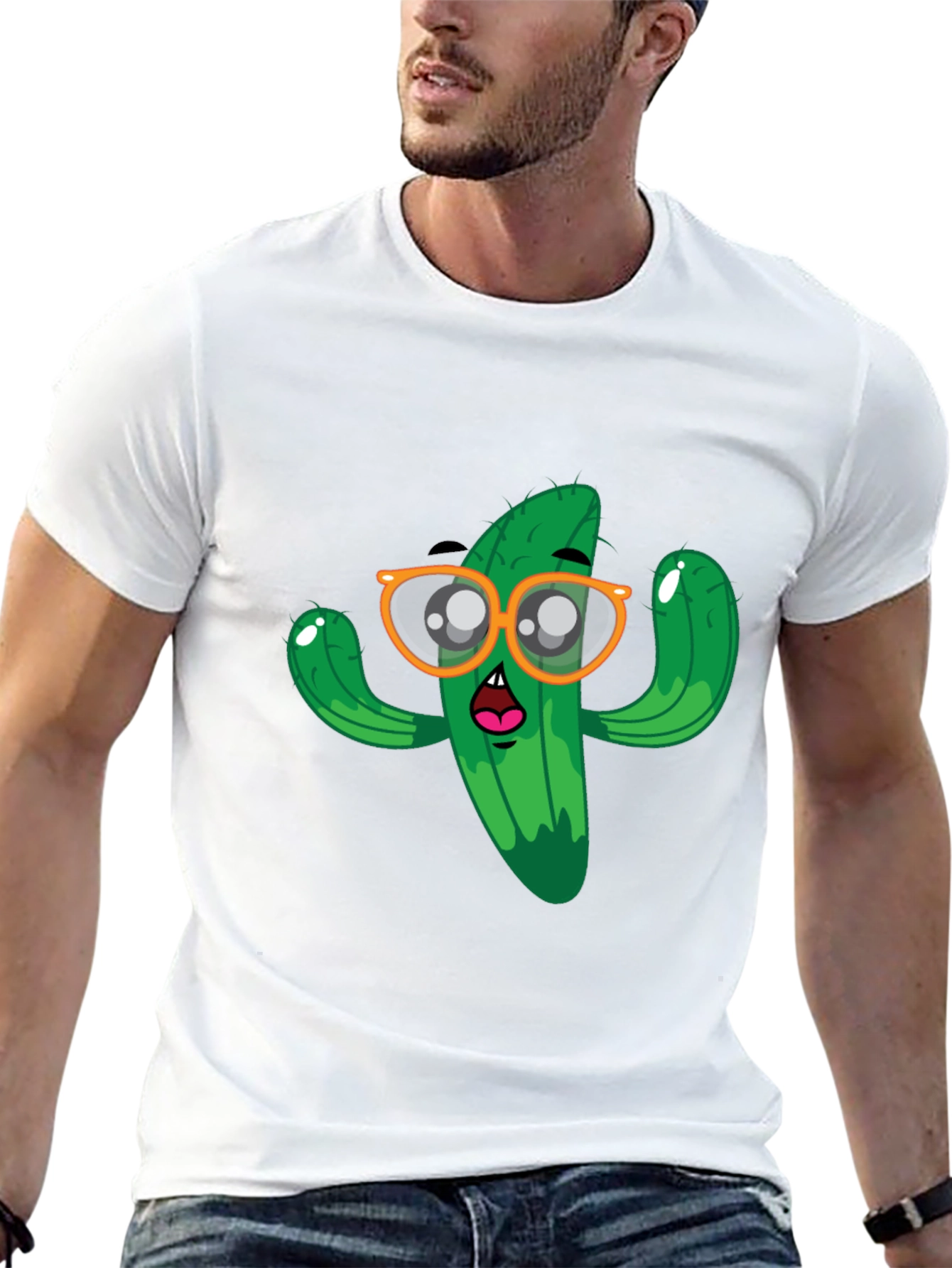 Funny Cactus Graphic Tee - Unisex Black T-Shirt