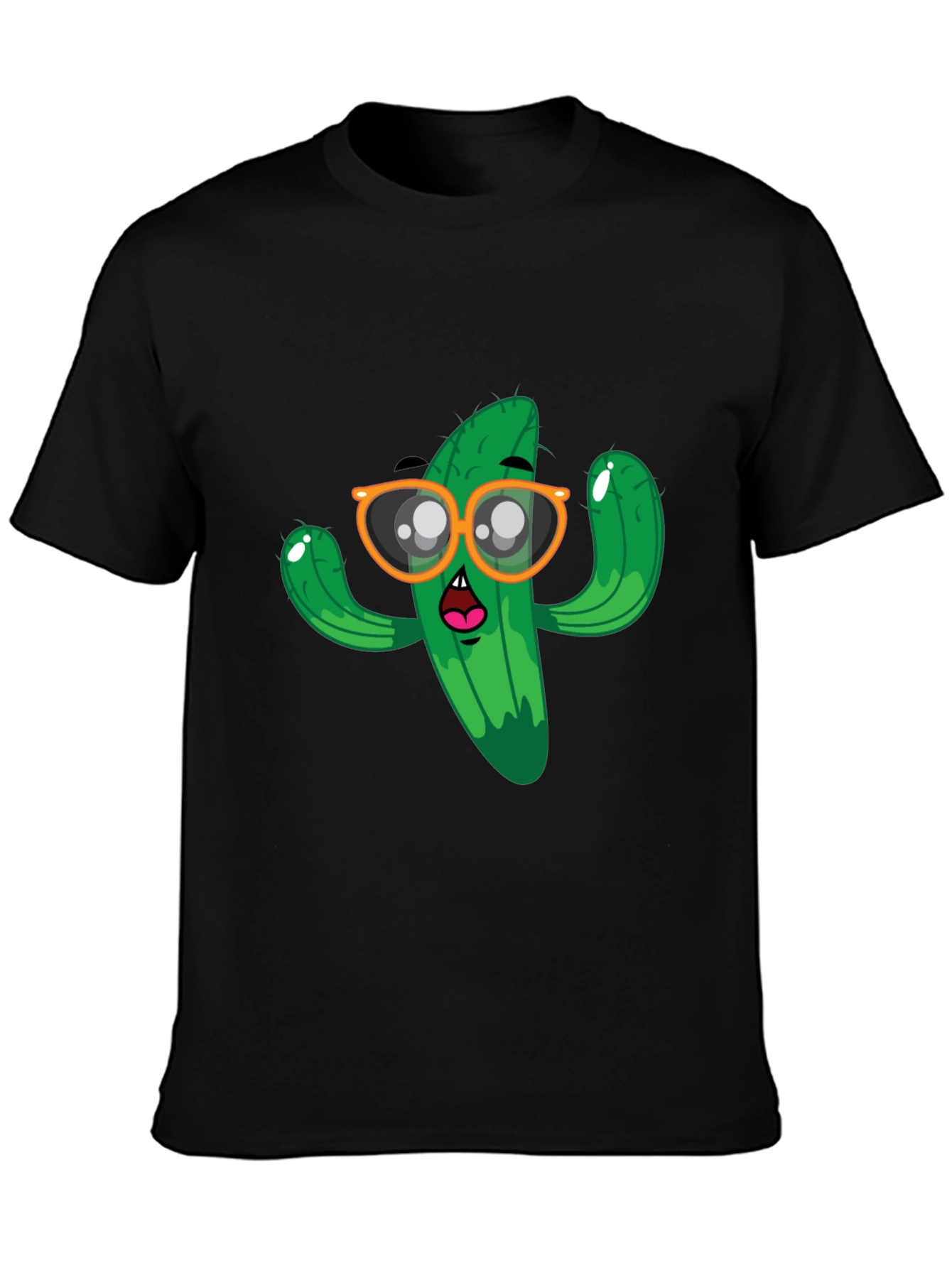 Funny Cactus Graphic Tee - Unisex Black T-Shirt