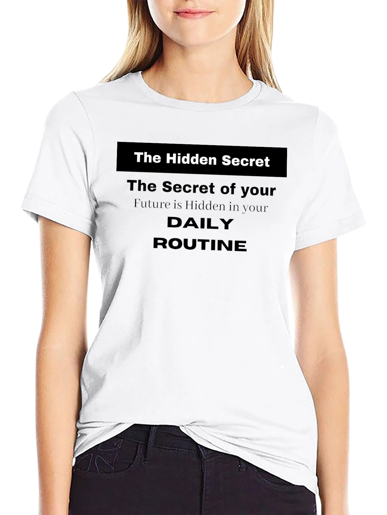 Hidden Secret Daily Routine Black T-Shirt