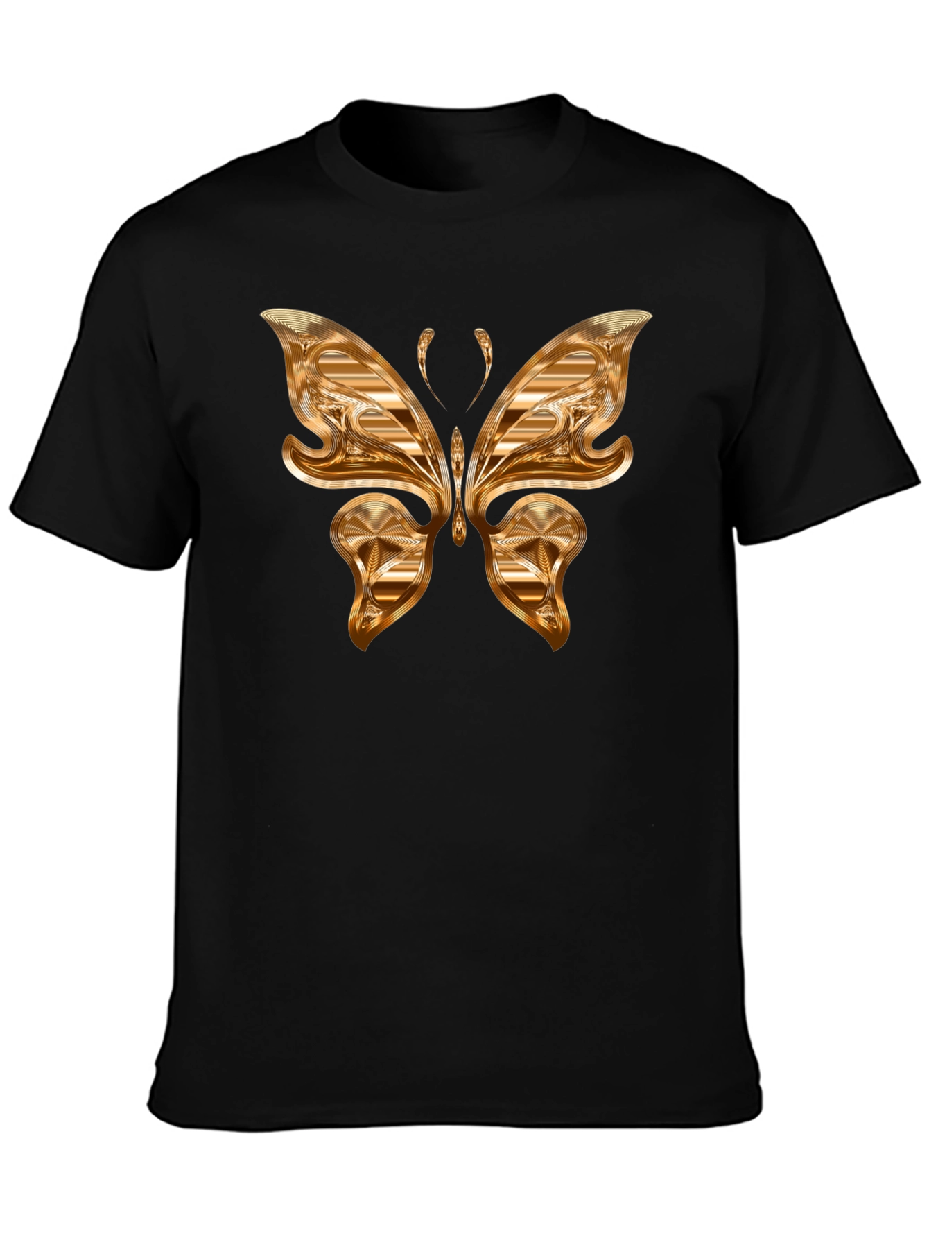Golden Butterfly Graphic T-Shirt