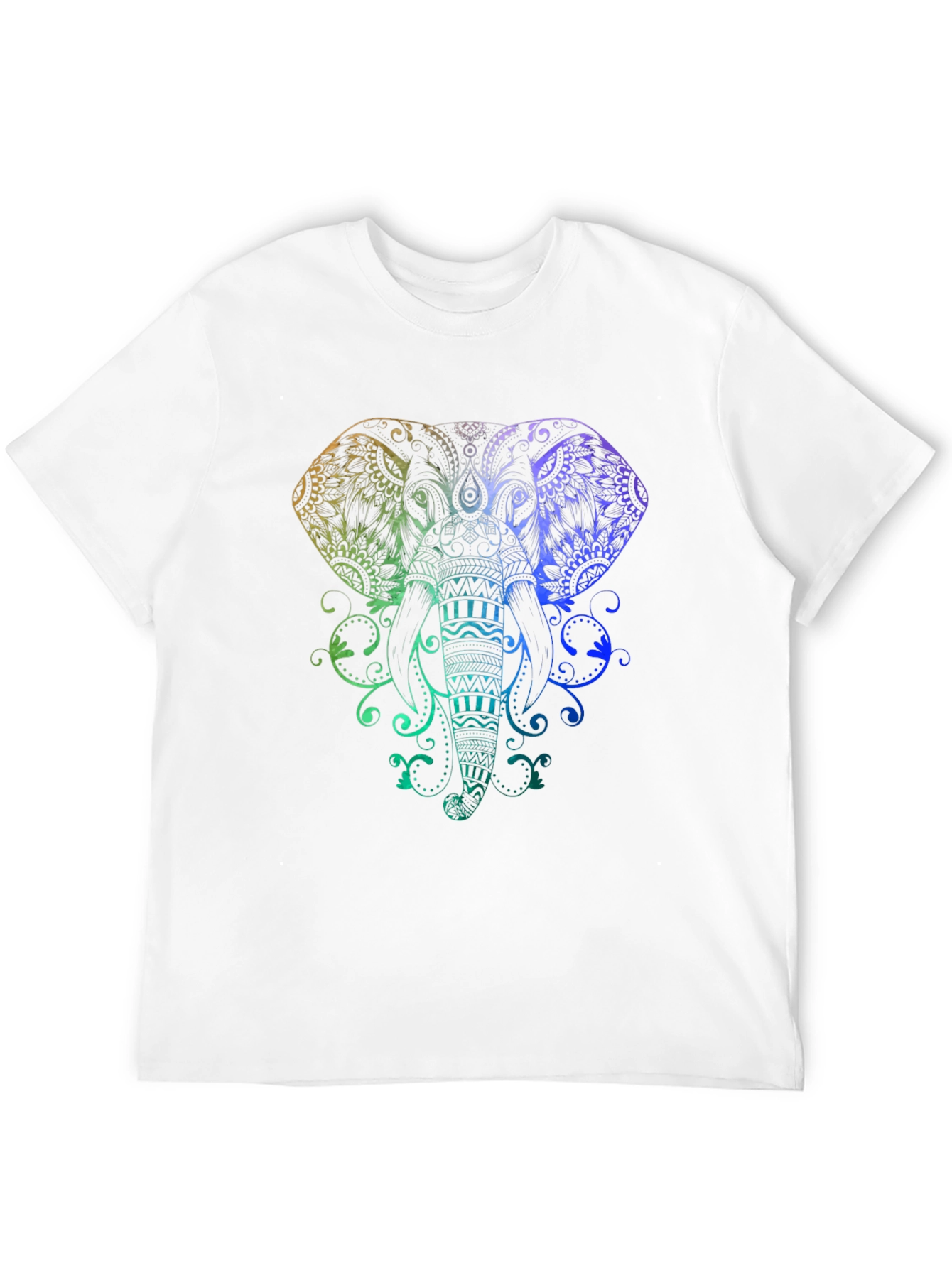 Elephant Mandala Graphic Tee - Black