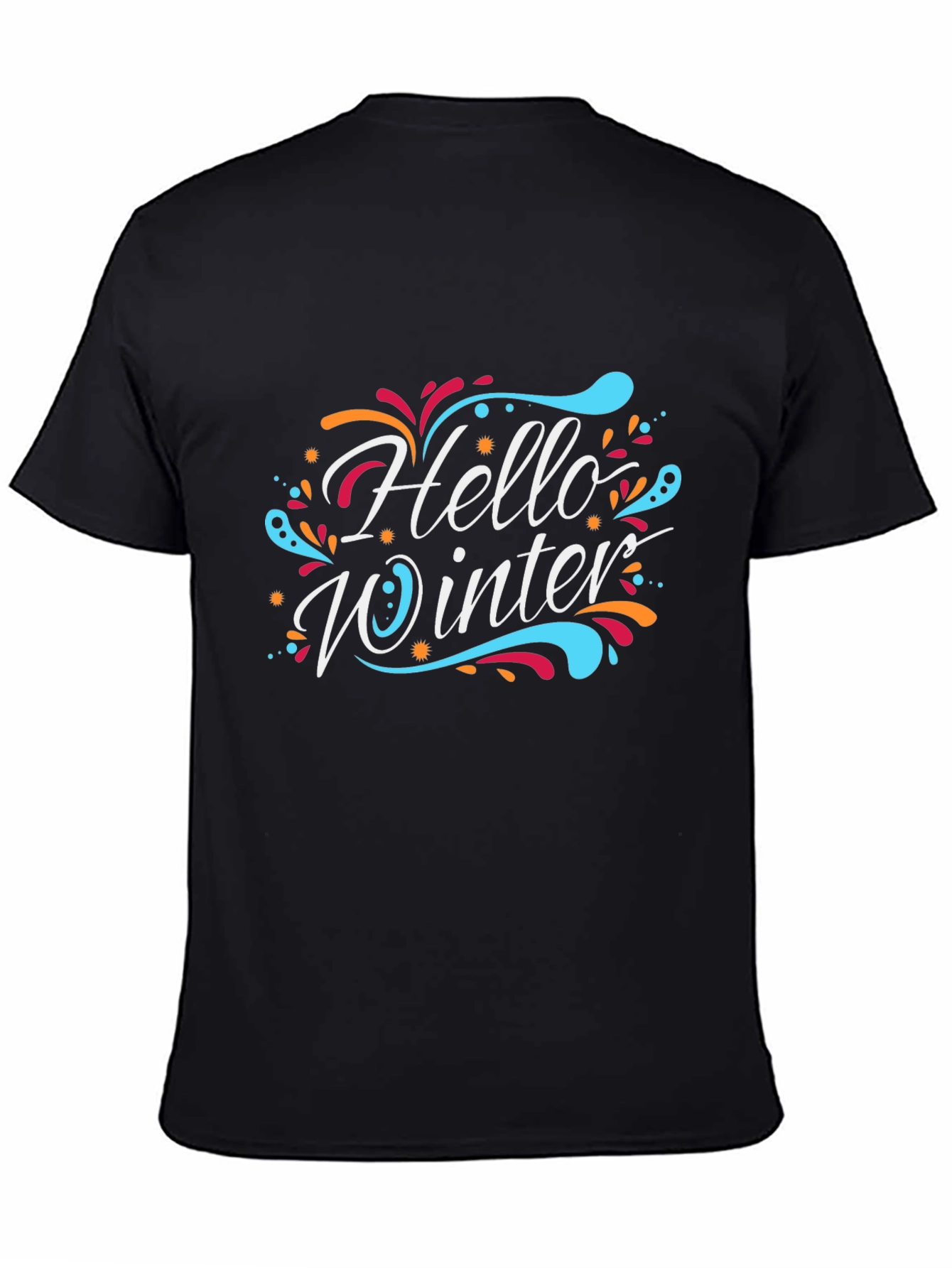 Hello Winter Graphic T-Shirt - Festive Holiday Apparel
