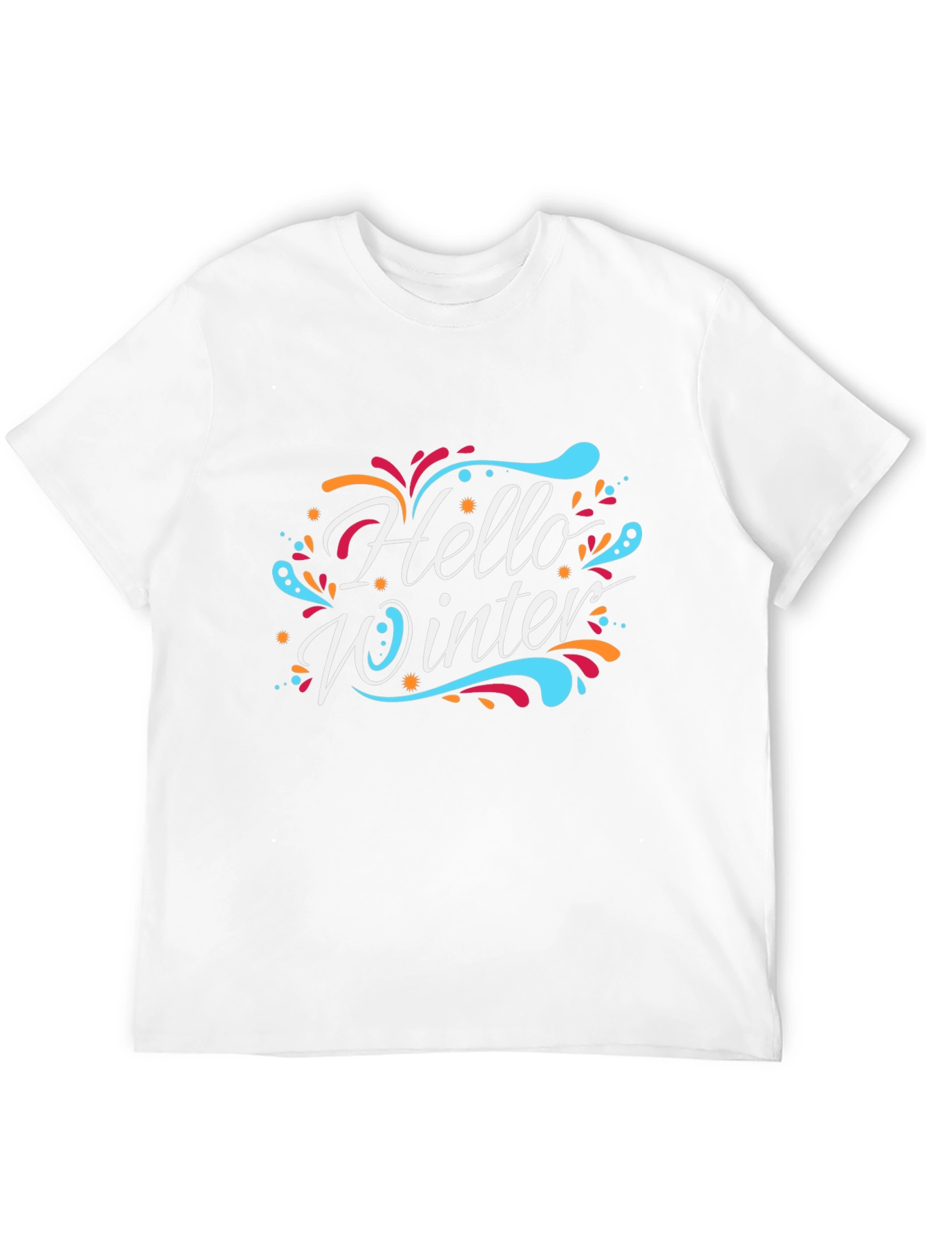 Hello Winter Graphic T-Shirt - Festive Holiday Apparel