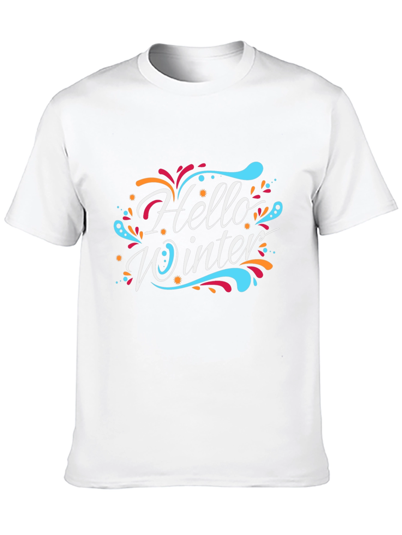 Hello Winter Graphic T-Shirt - Festive Holiday Apparel