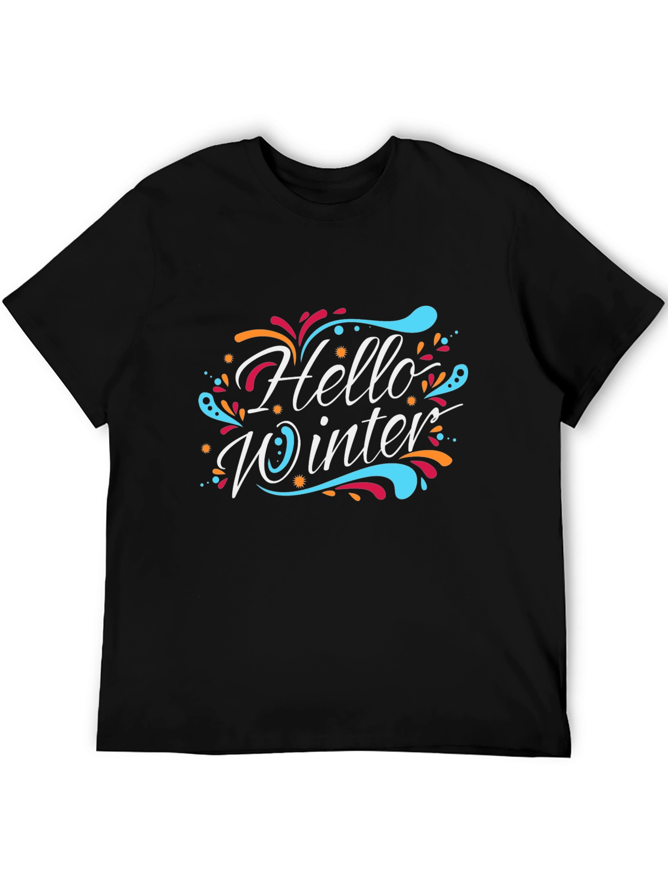 Hello Winter Graphic T-Shirt - Festive Holiday Apparel