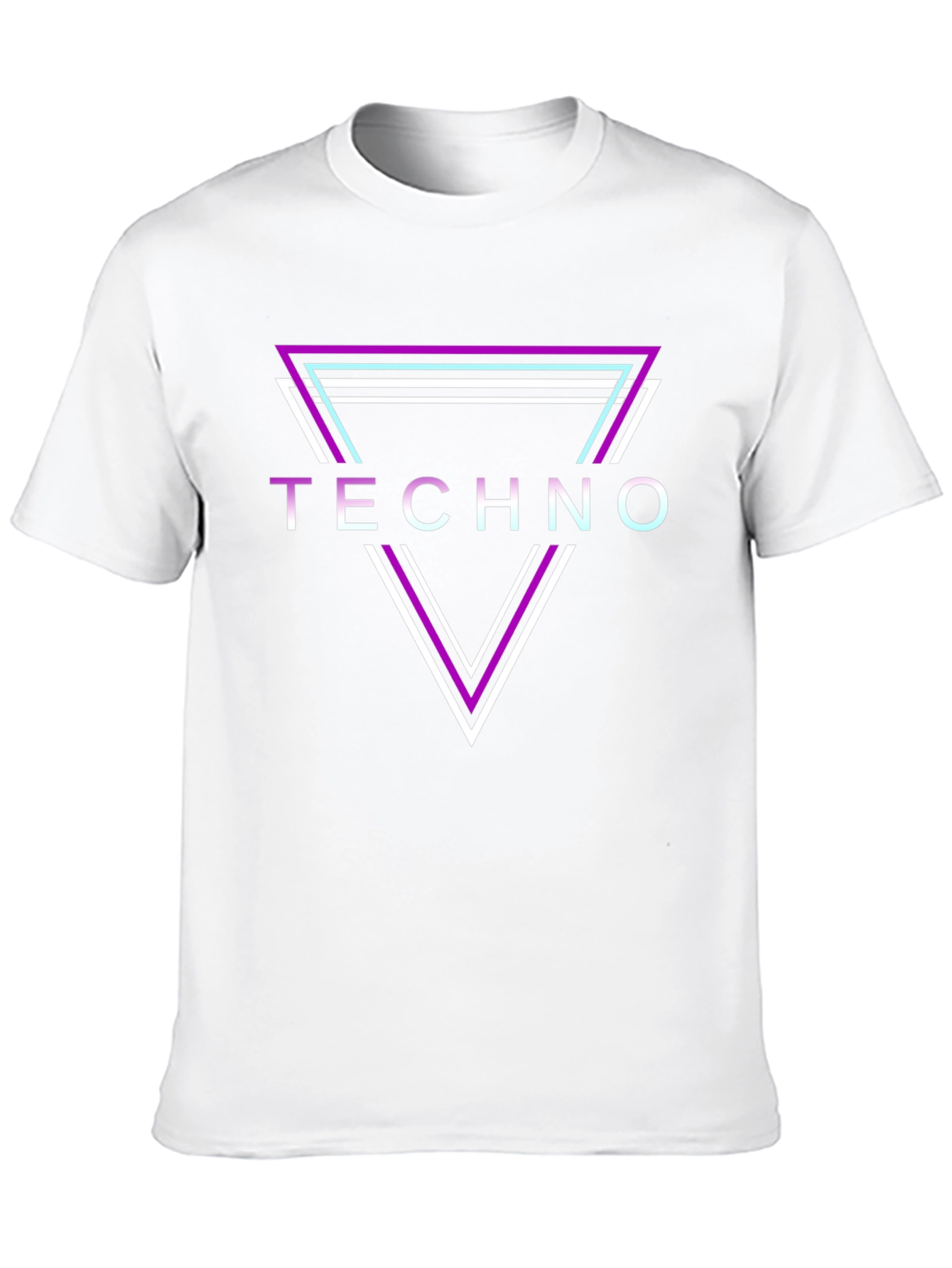 Retro Techno Music T-Shirt - Triangle Design