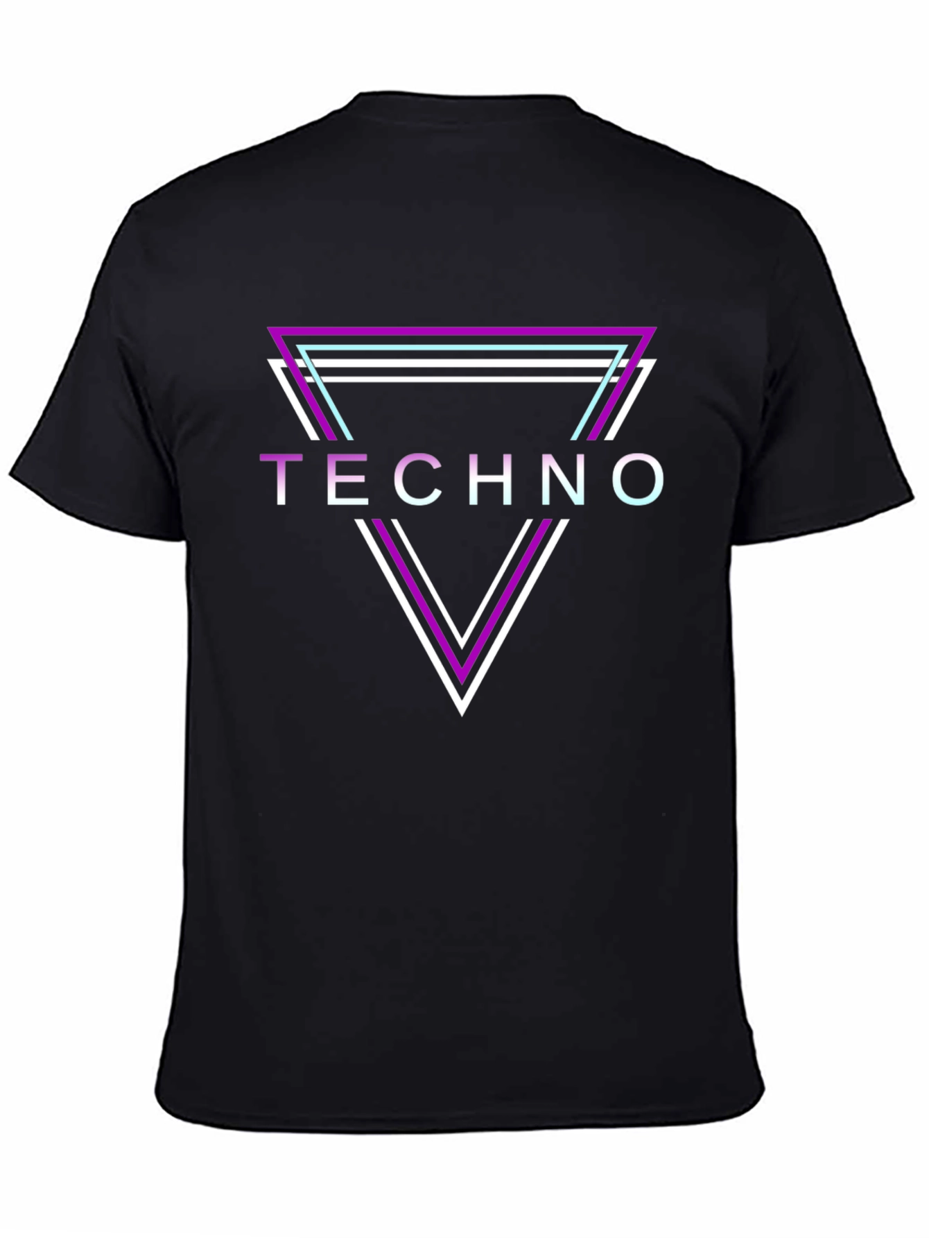 Retro Techno Music T-Shirt - Triangle Design