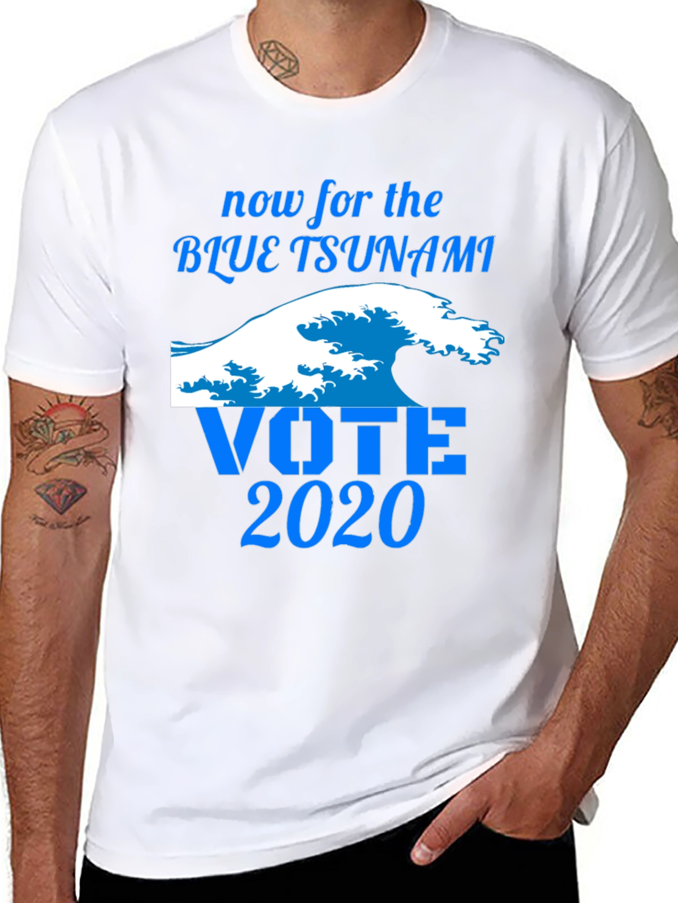 Vote 2020 Blue Tsunami Graphic Tee