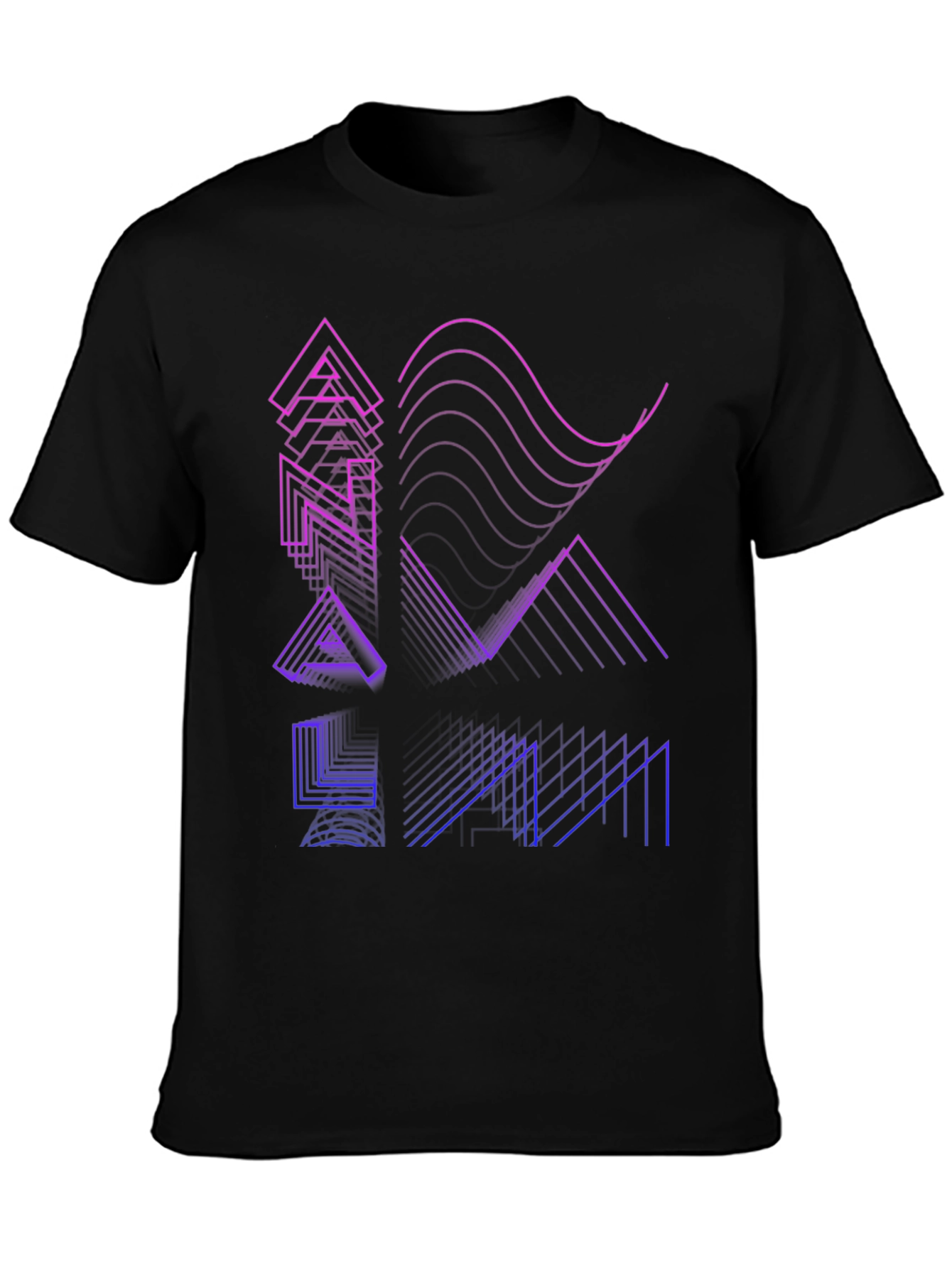 Abstract Graphic Tee - Modern Black T-Shirt