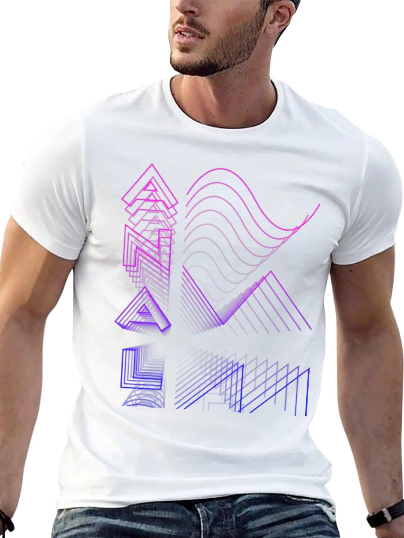 Abstract Graphic Tee - Modern Black T-Shirt